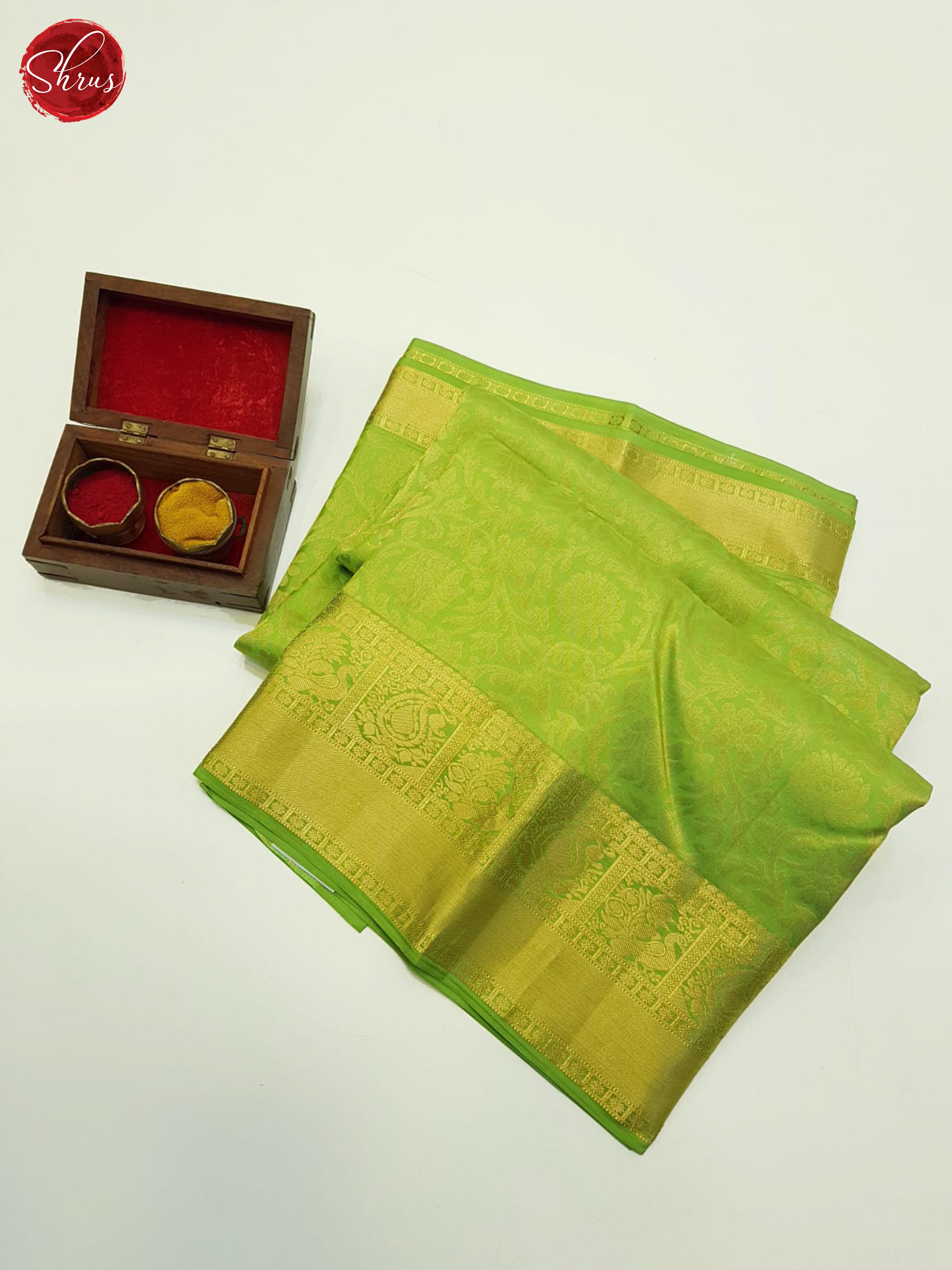 Green(Single tone)-Kanchipuram Silk Saree - Shop on ShrusEternity.com