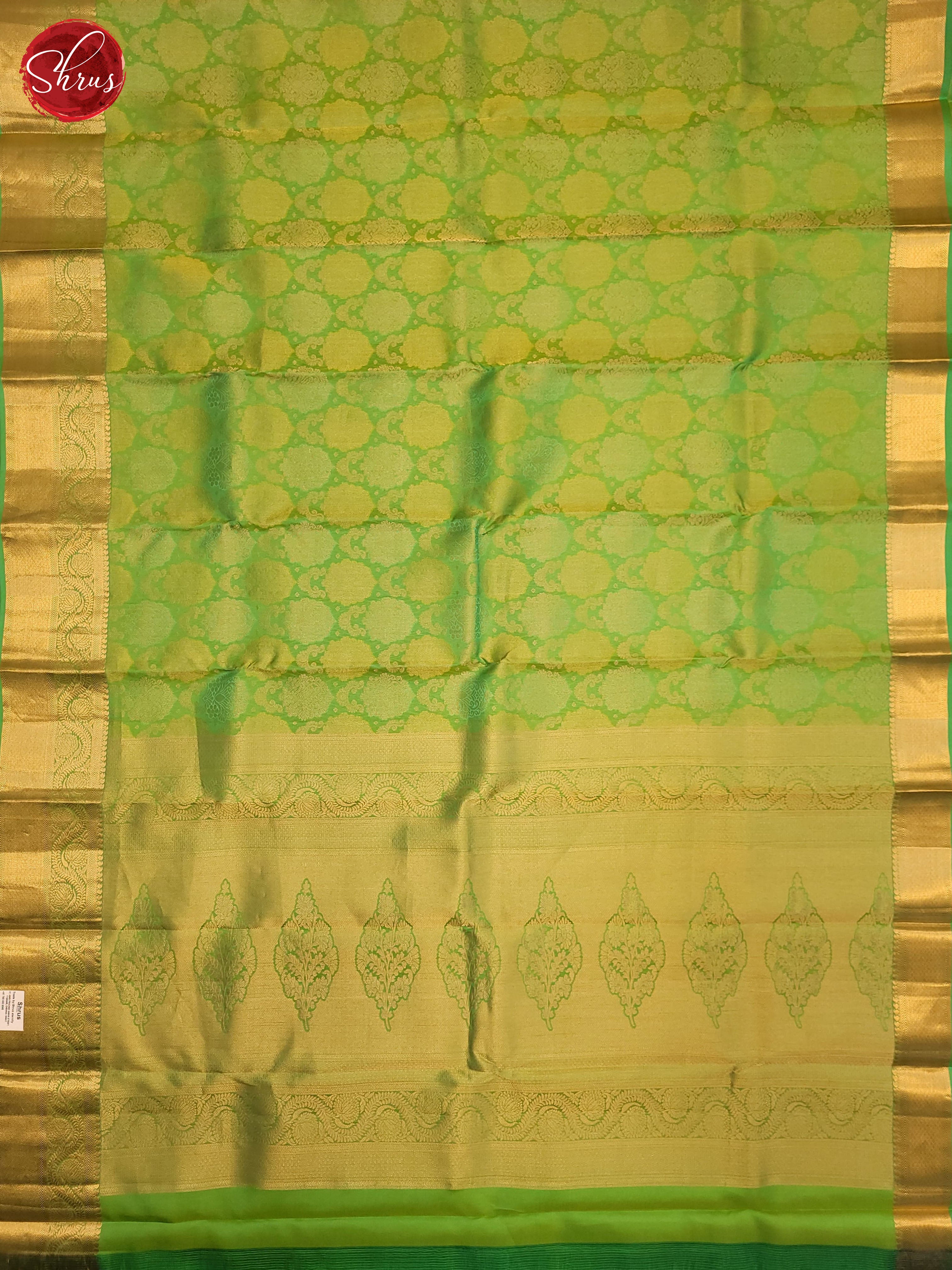 Green(single tone)-Kanchipuram Silk saree - Shop on ShrusEternity.com