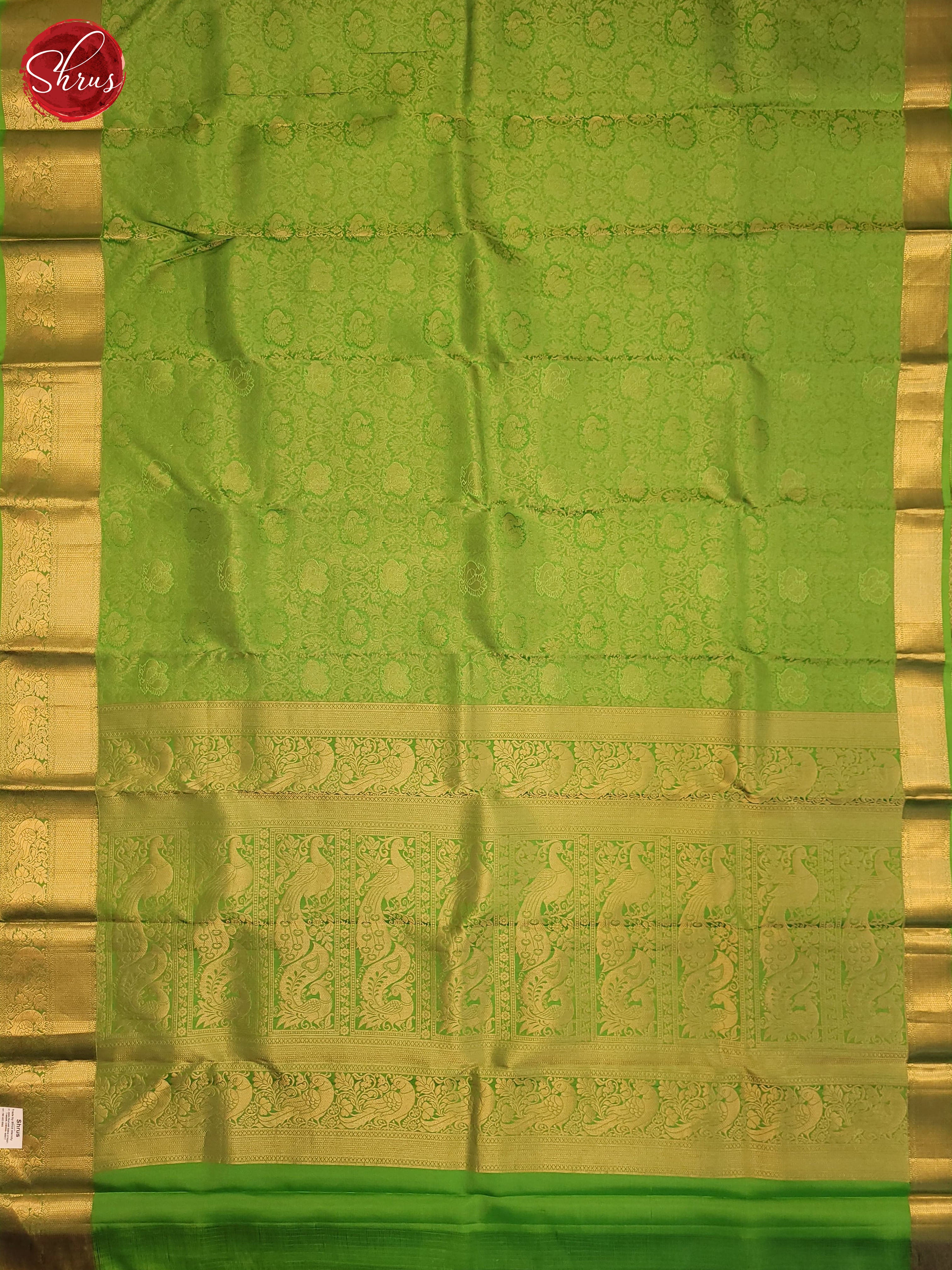 Green(single tone)-Kanchipuram silk saree - Shop on ShrusEternity.com