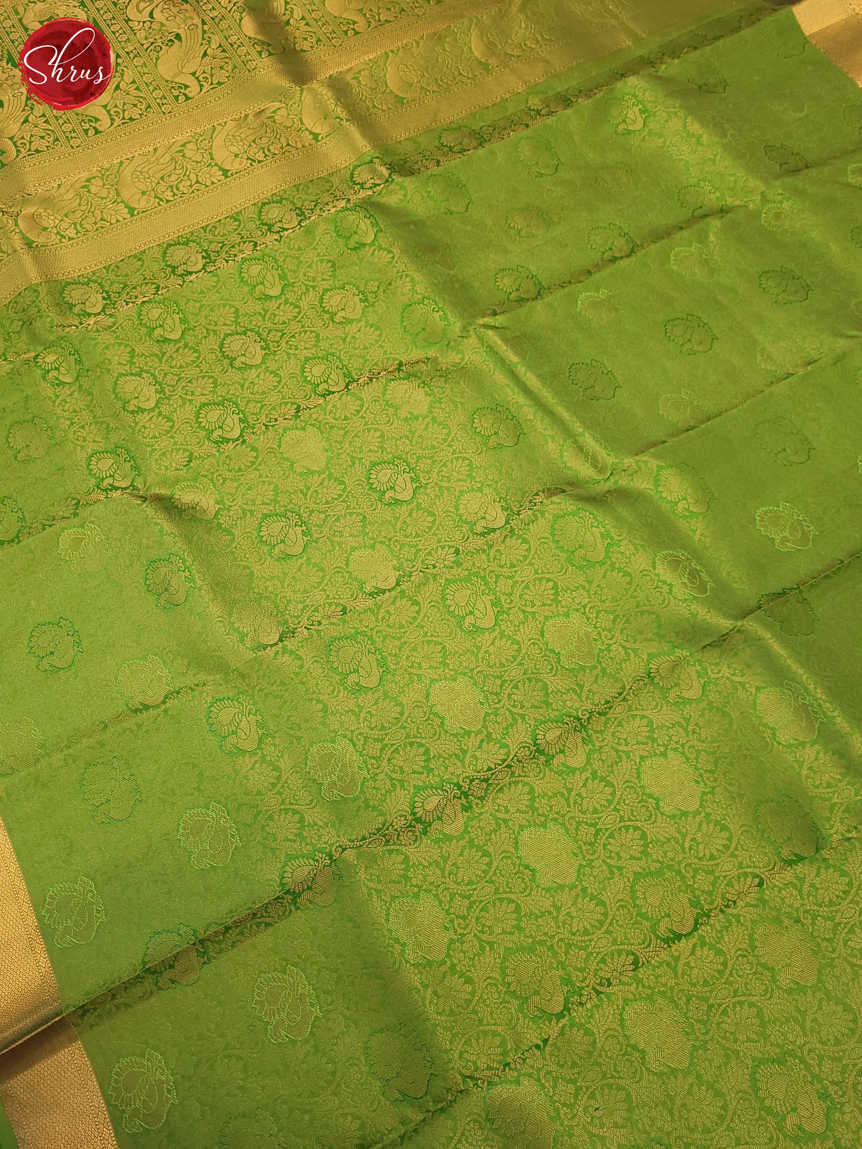 Green(single tone)-Kanchipuram silk saree - Shop on ShrusEternity.com