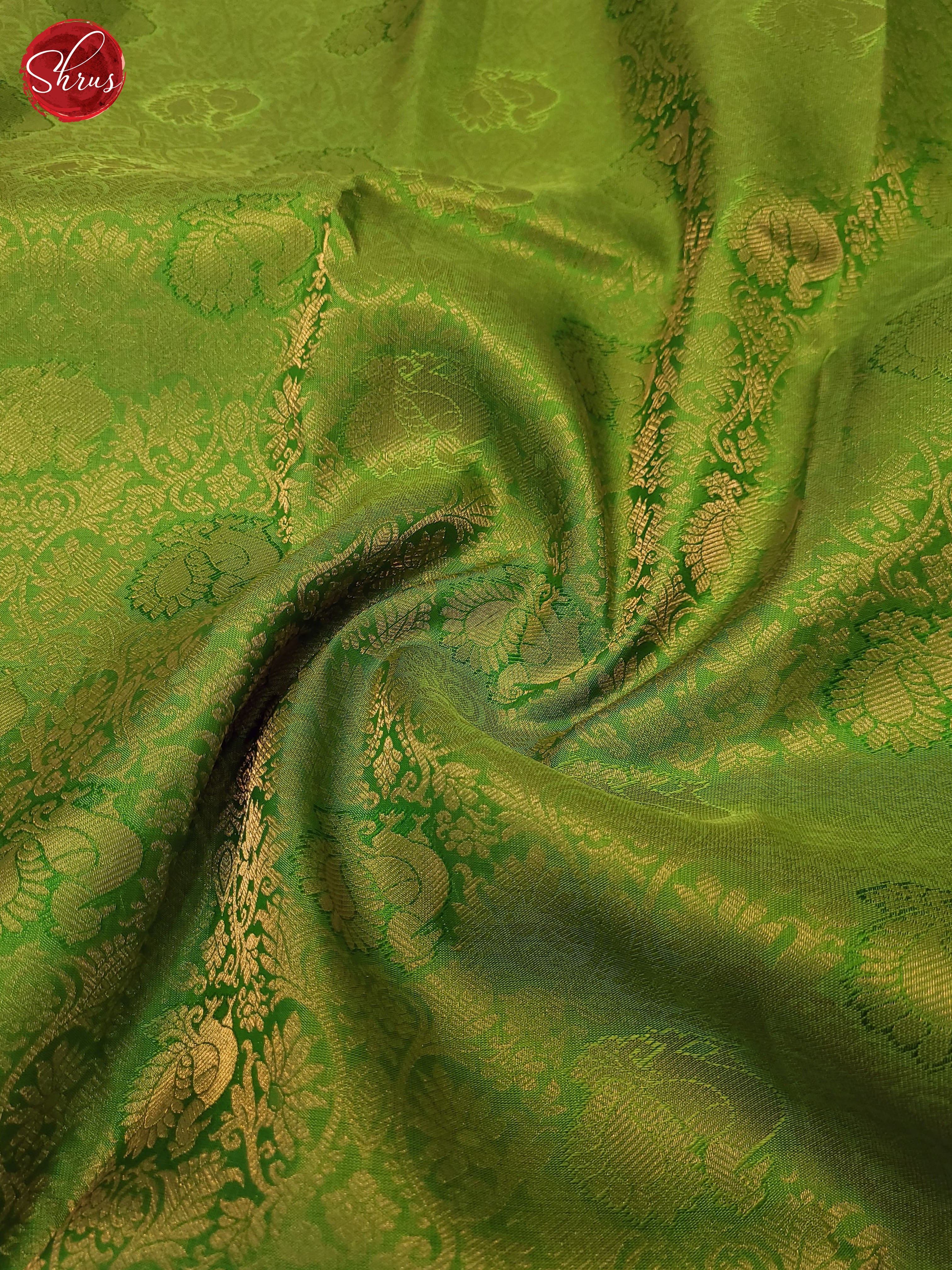 Green(single tone)-Kanchipuram silk saree - Shop on ShrusEternity.com