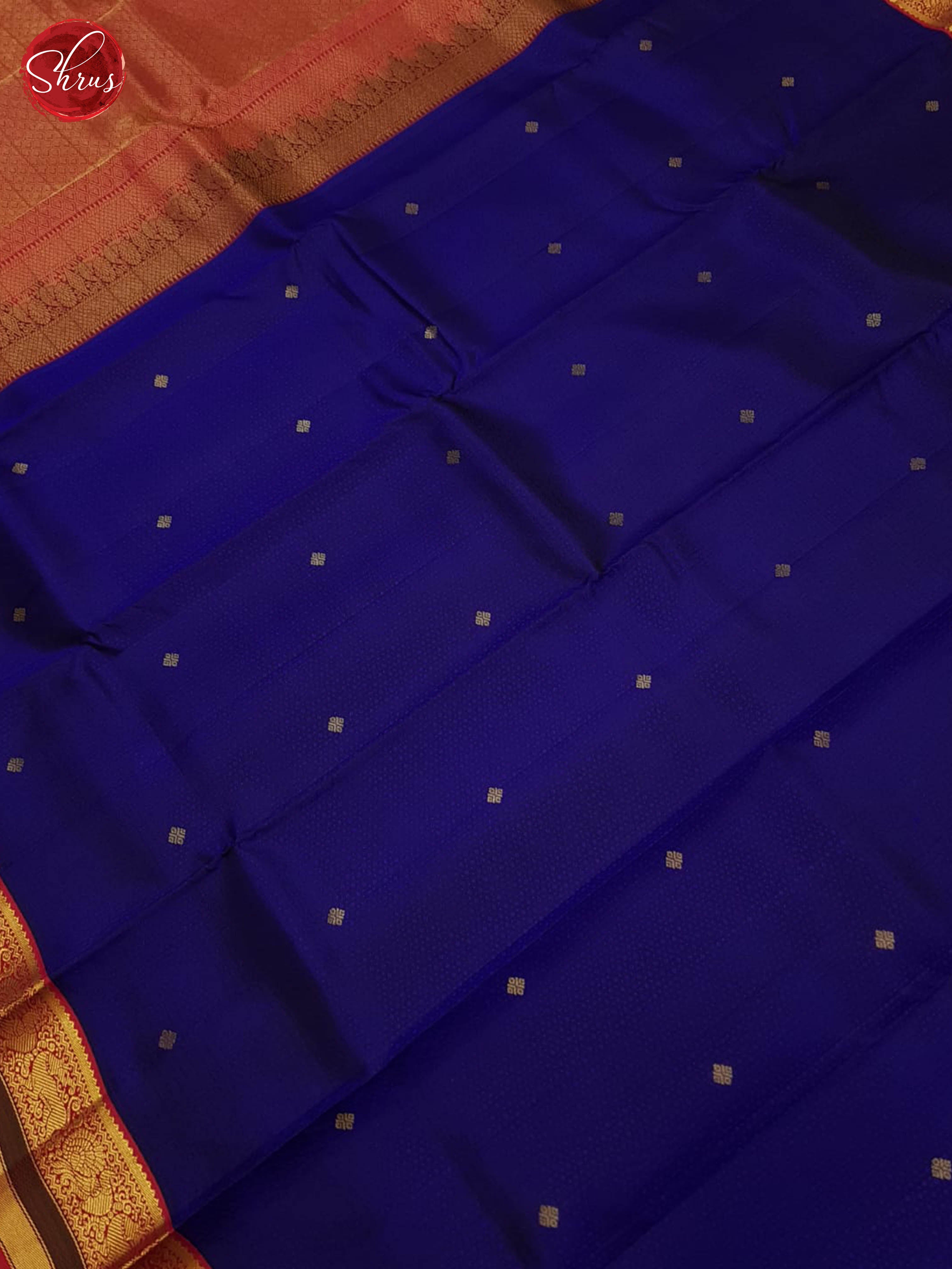 Blue And Pink-Kanchipuram Silk Saree - Shop on ShrusEternity.com