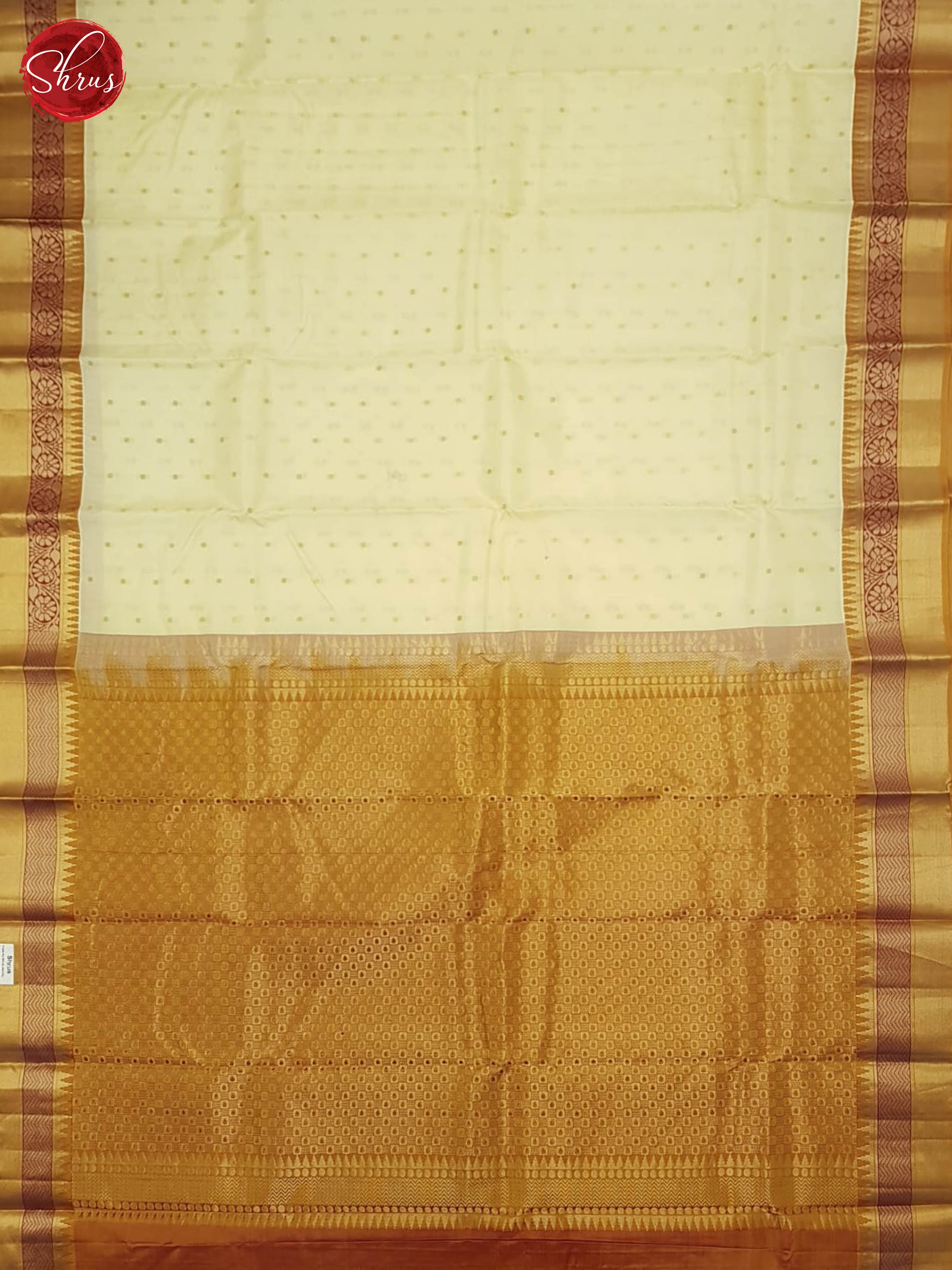 Cream And Honey-Kanchipuram Silk Saree - Shop on ShrusEternity.com