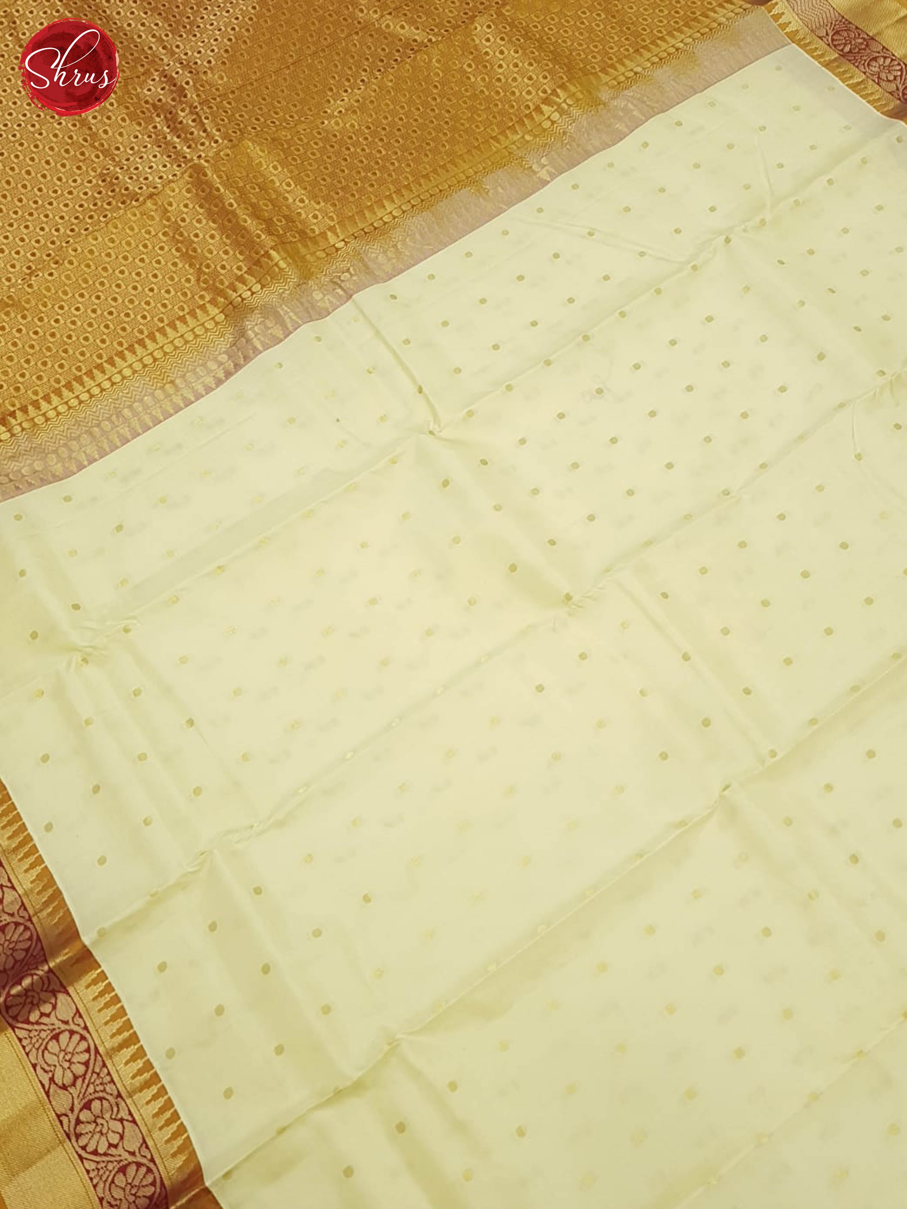 Cream And Honey-Kanchipuram Silk Saree - Shop on ShrusEternity.com