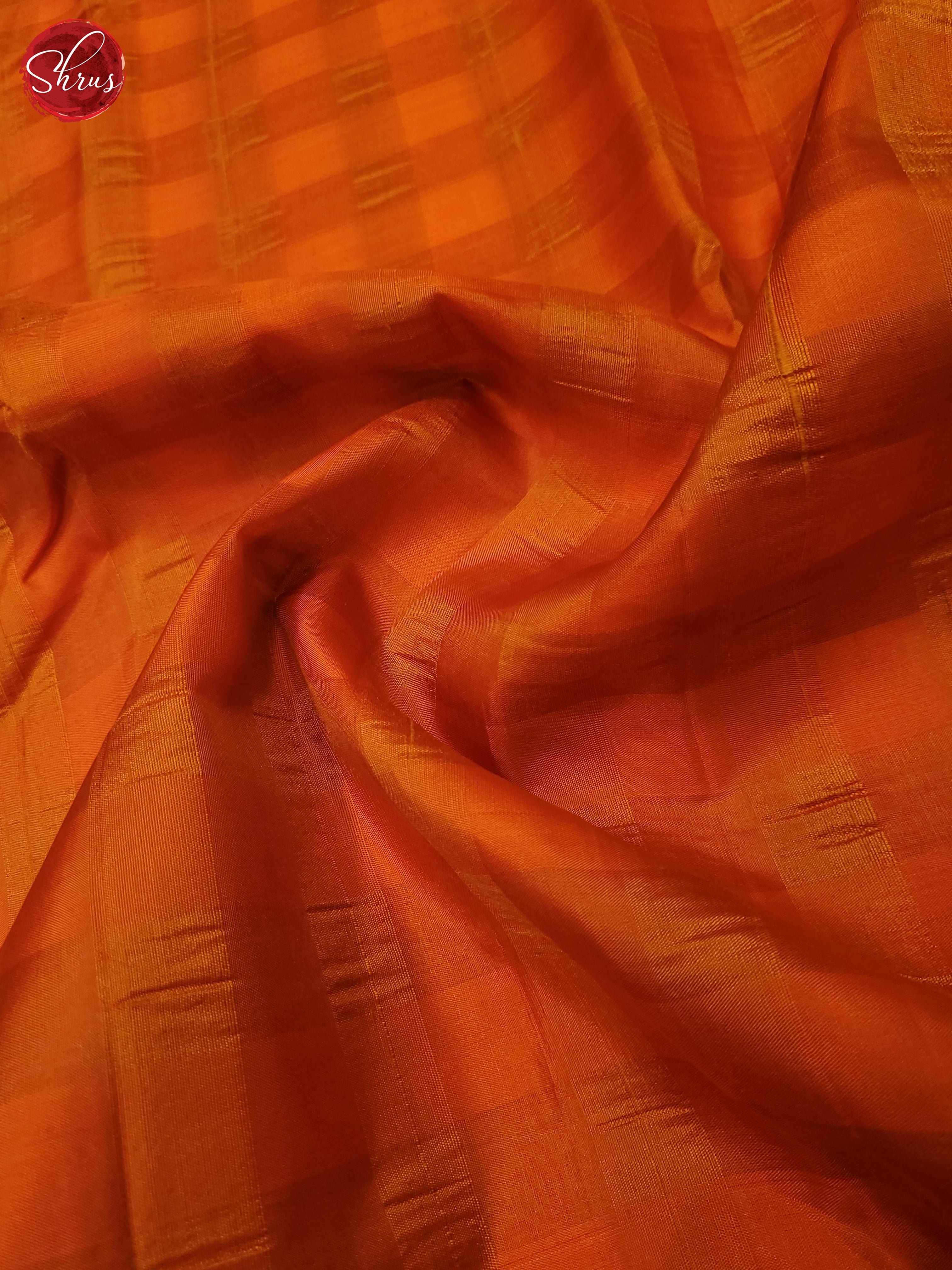 Orange and pink-Kanchipuram silk saree - Shop on ShrusEternity.com