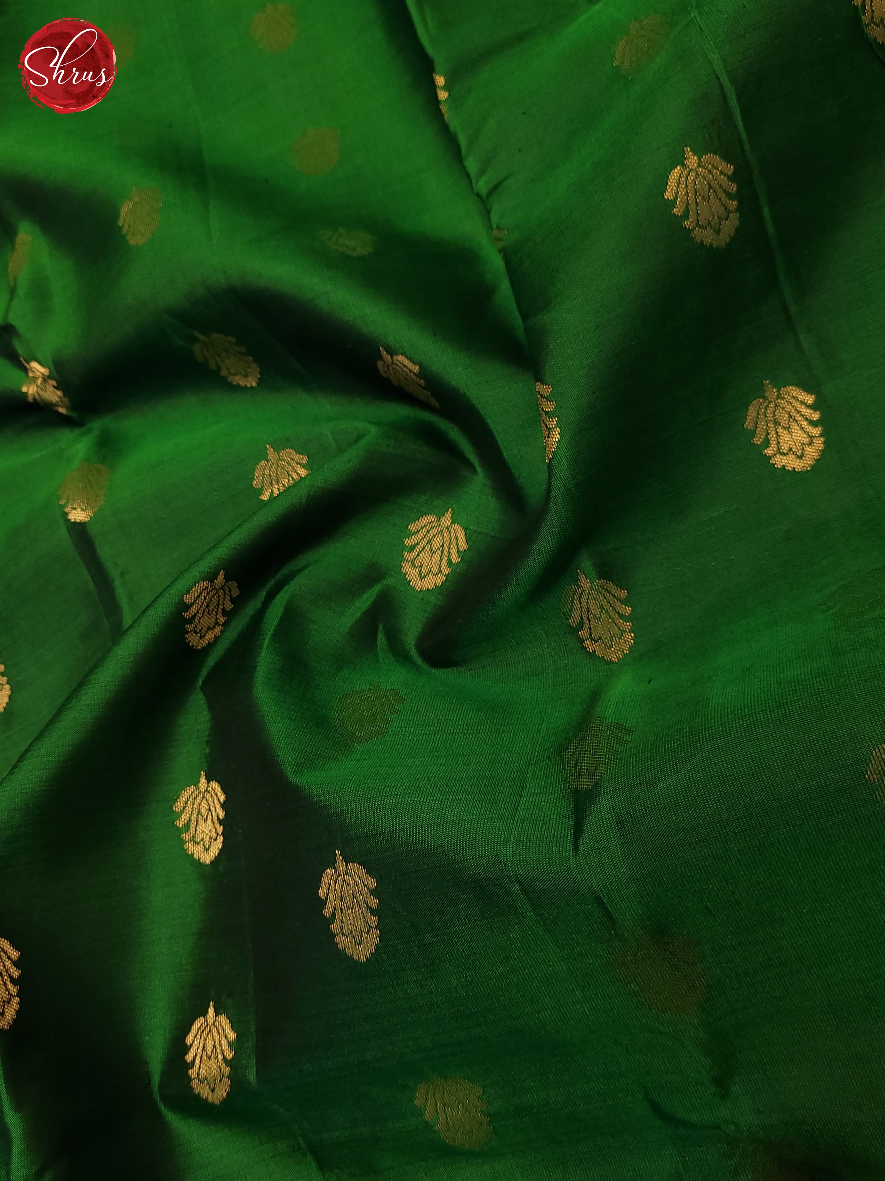 Green and wine-Kanchipiram silk saree - Shop on ShrusEternity.com