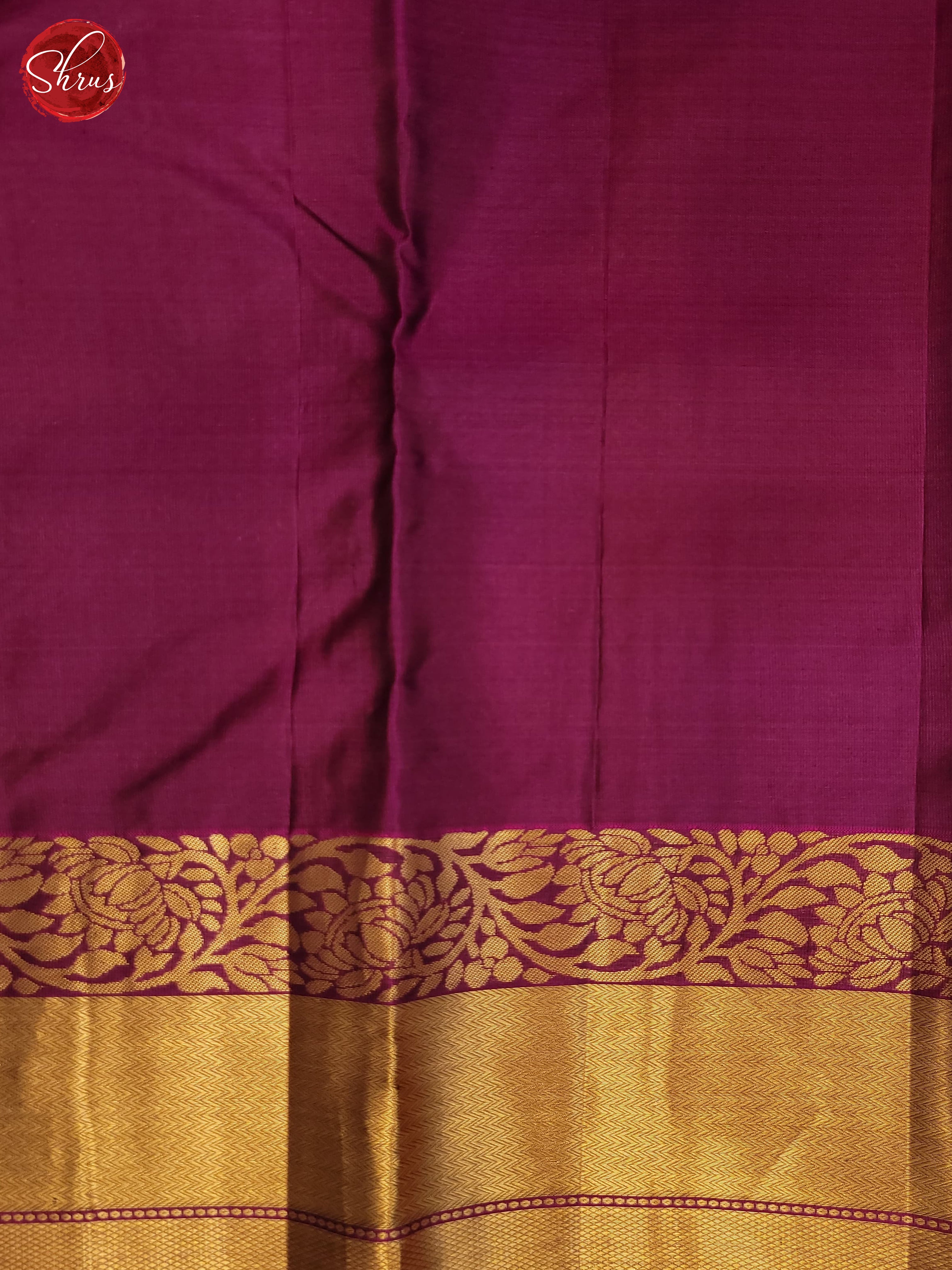 Green and wine-Kanchipiram silk saree - Shop on ShrusEternity.com