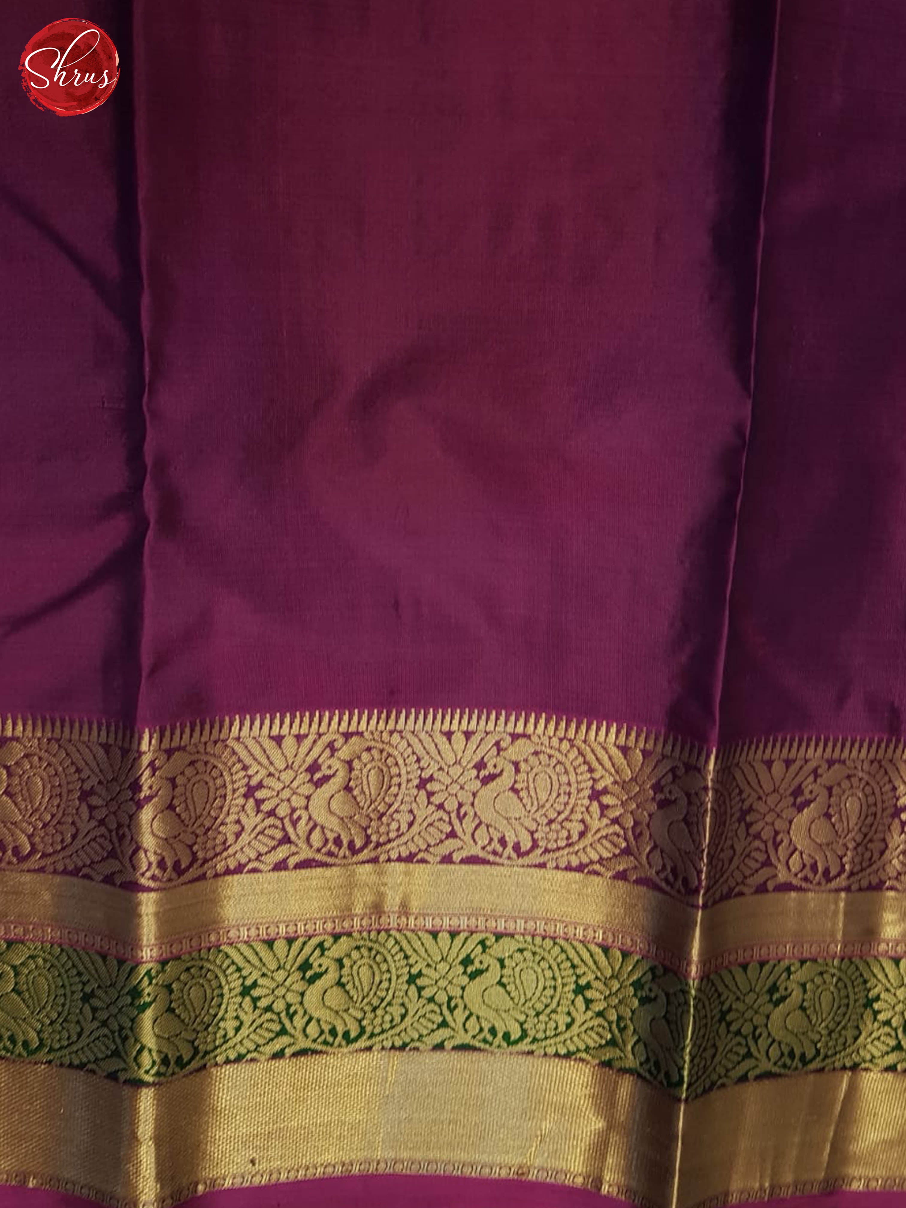 Blue And Wine-Kanchipuram Silk saree - Shop on ShrusEternity.com