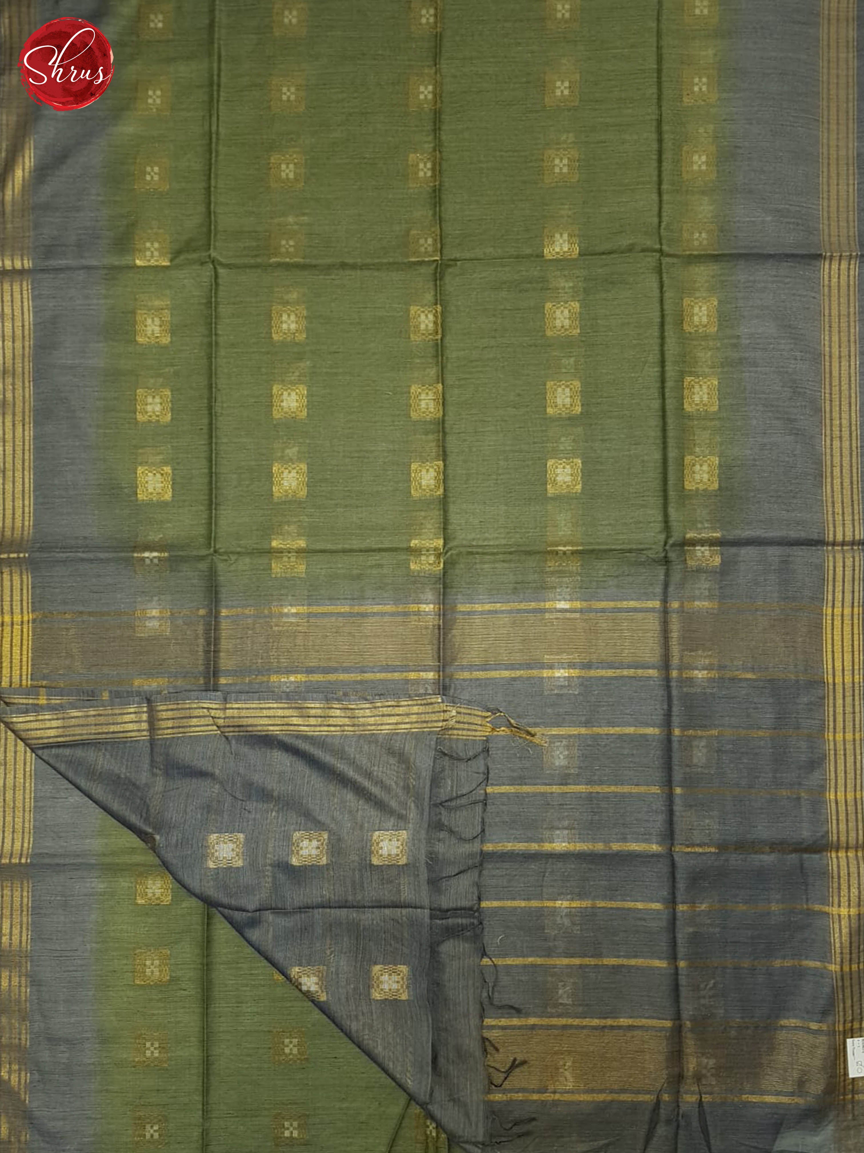 Green & Grey- Semi Tussar Saree - Shop on ShrusEternity.com