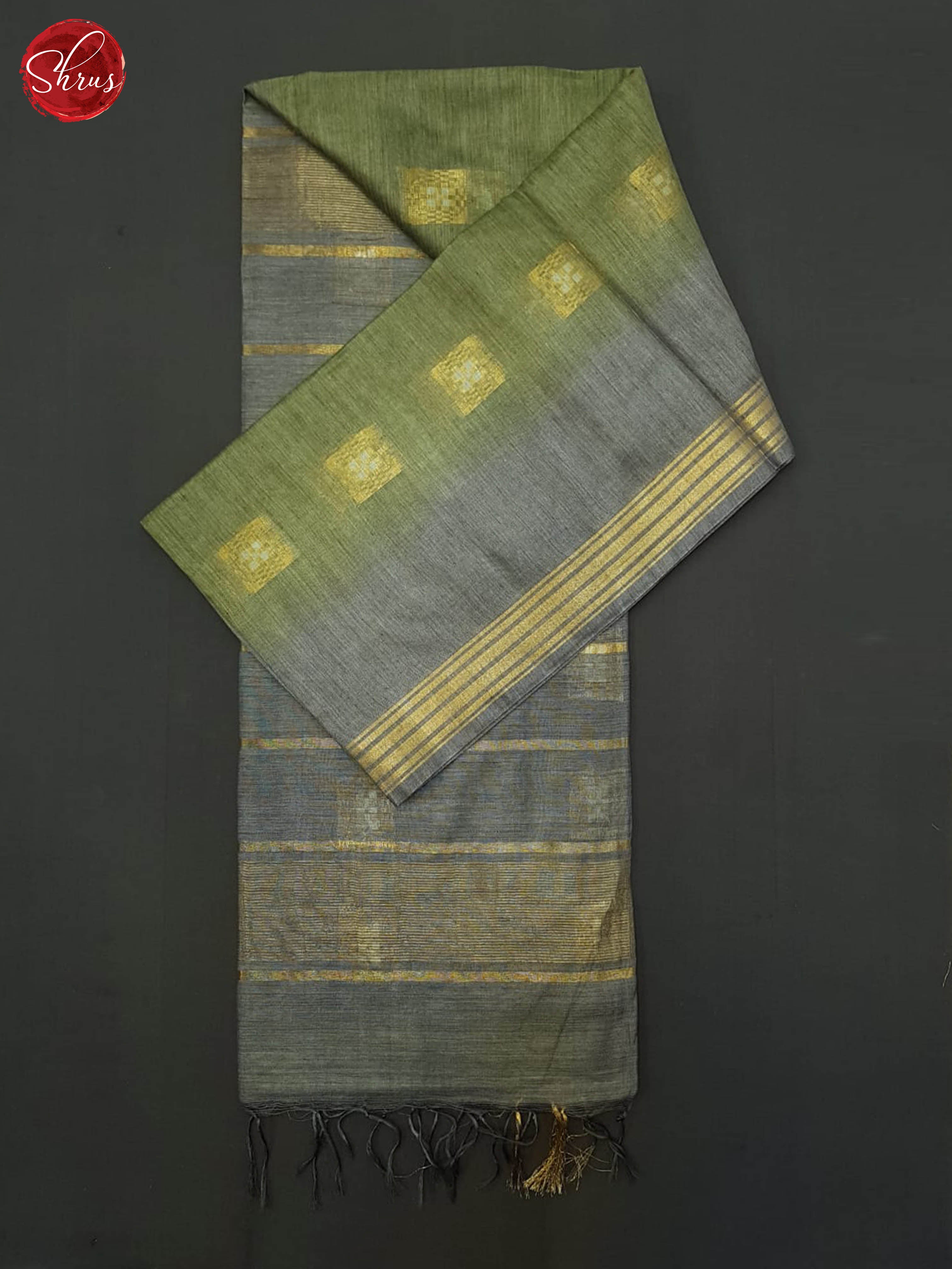 Green & Grey- Semi Tussar Saree - Shop on ShrusEternity.com