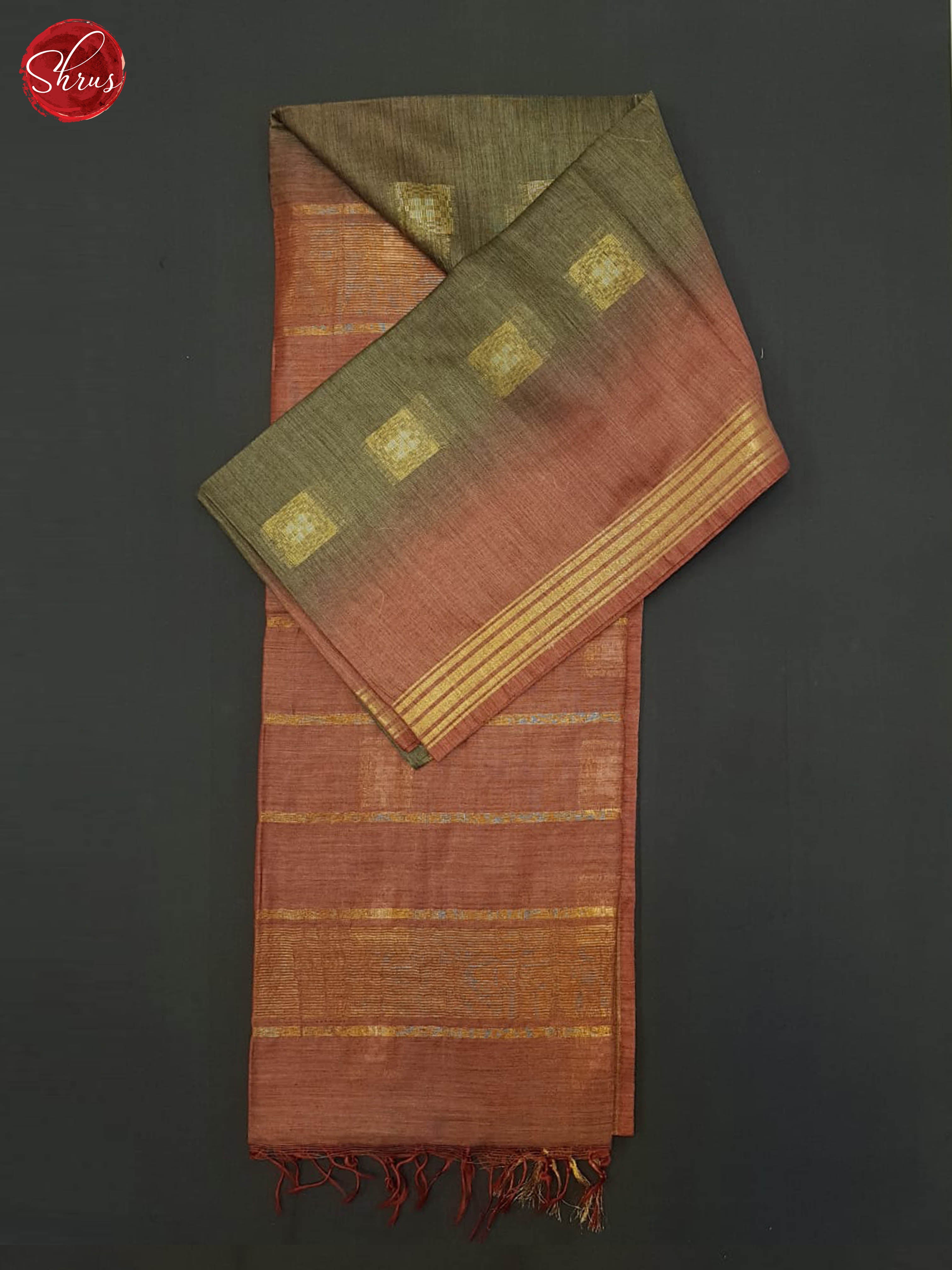 Brown & Brick - Semi Tussar Saree - Shop on ShrusEternity.com