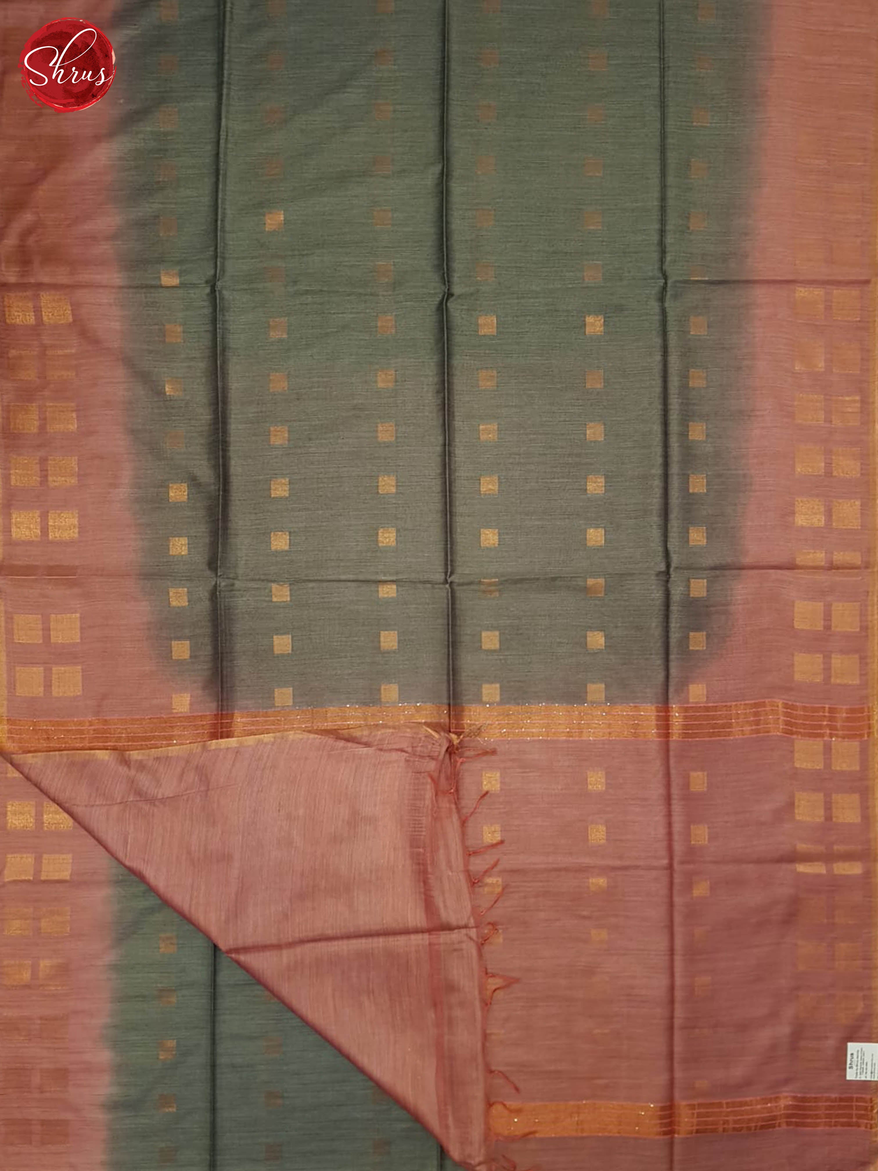 Grey & Pink - Semi Tussar Saree - Shop on ShrusEternity.com