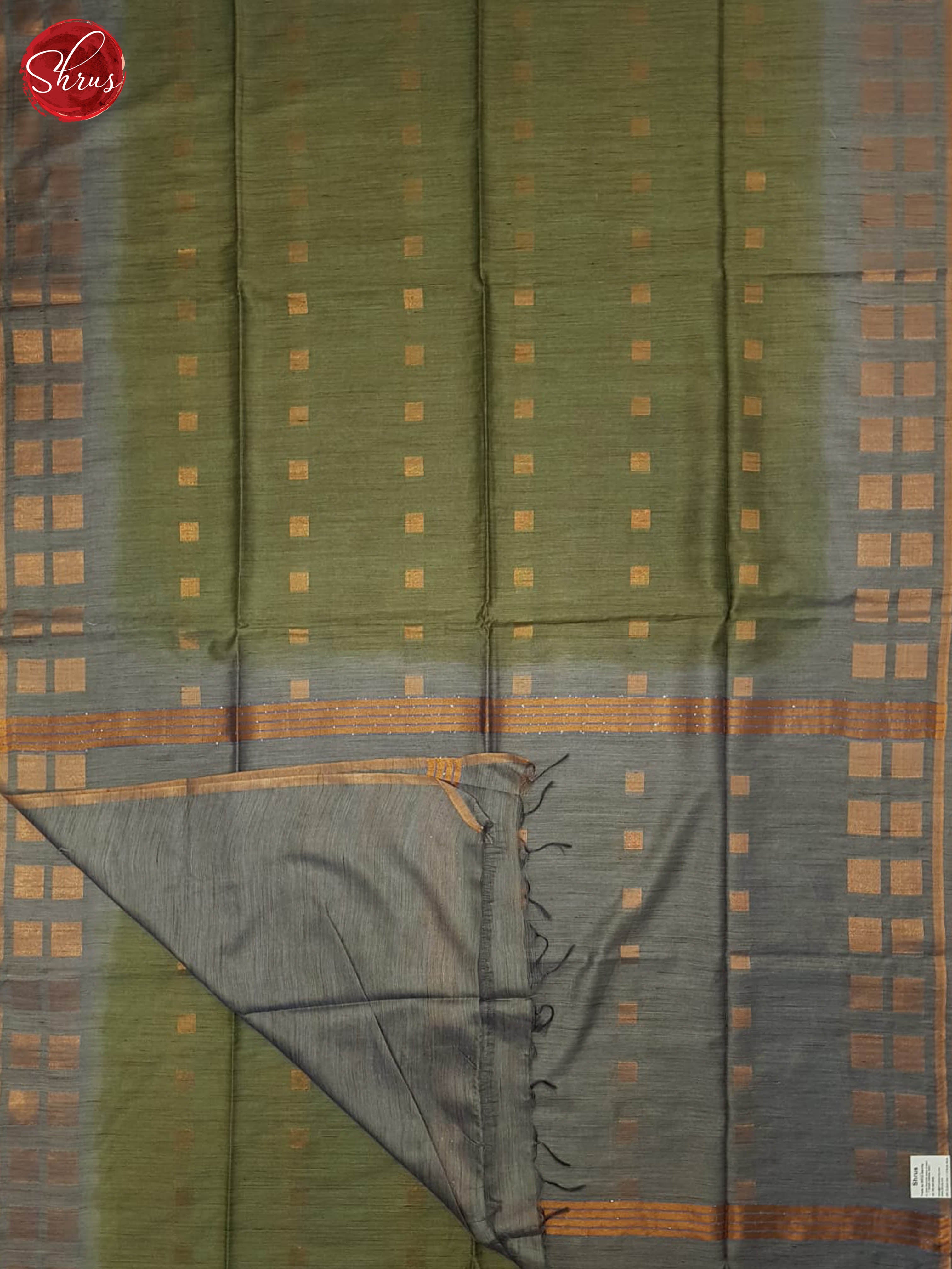 Green & Grey - Semi Tussar Saree - Shop on ShrusEternity.com