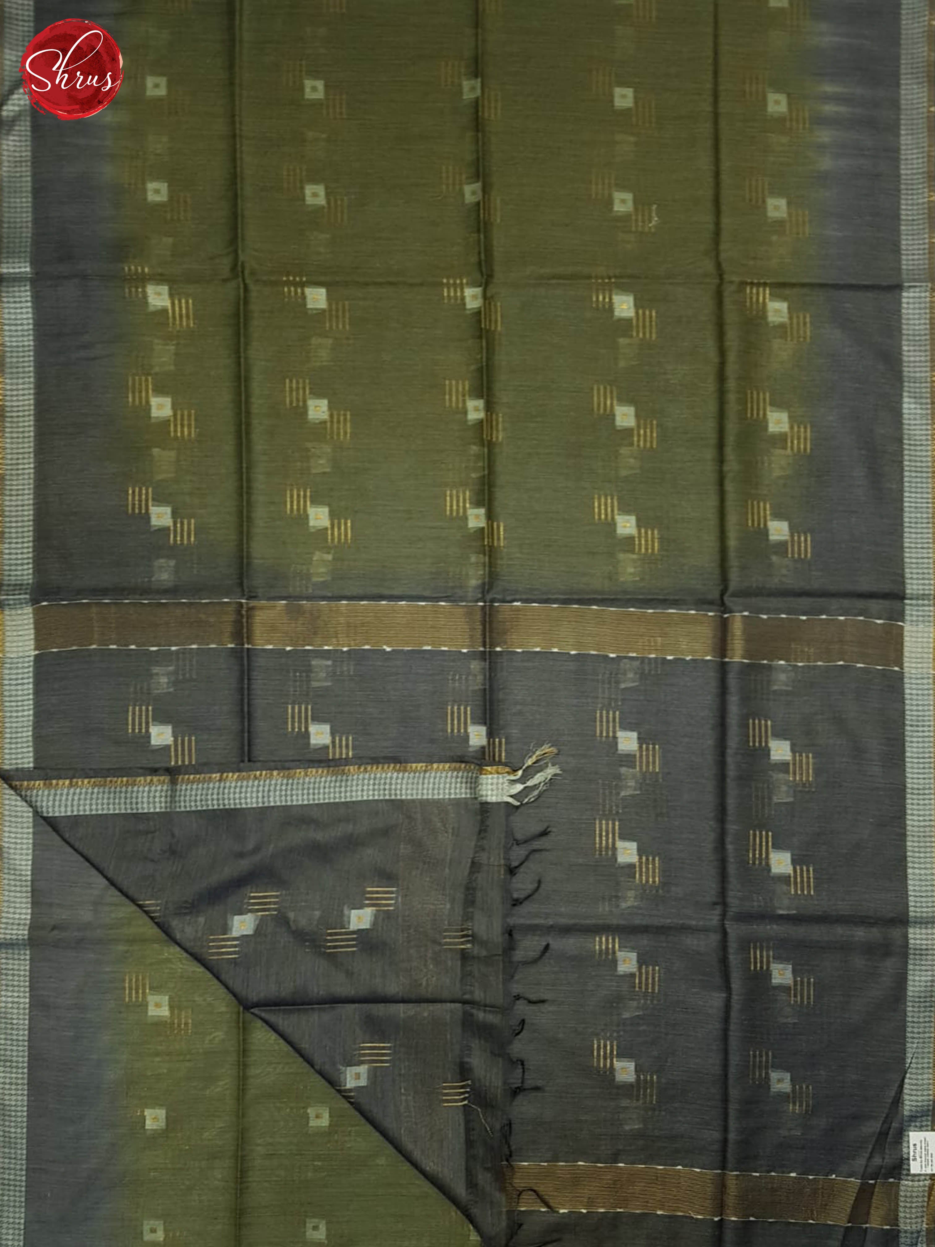 Green & Grey- Semi Tussar Saree - Shop on ShrusEternity.com