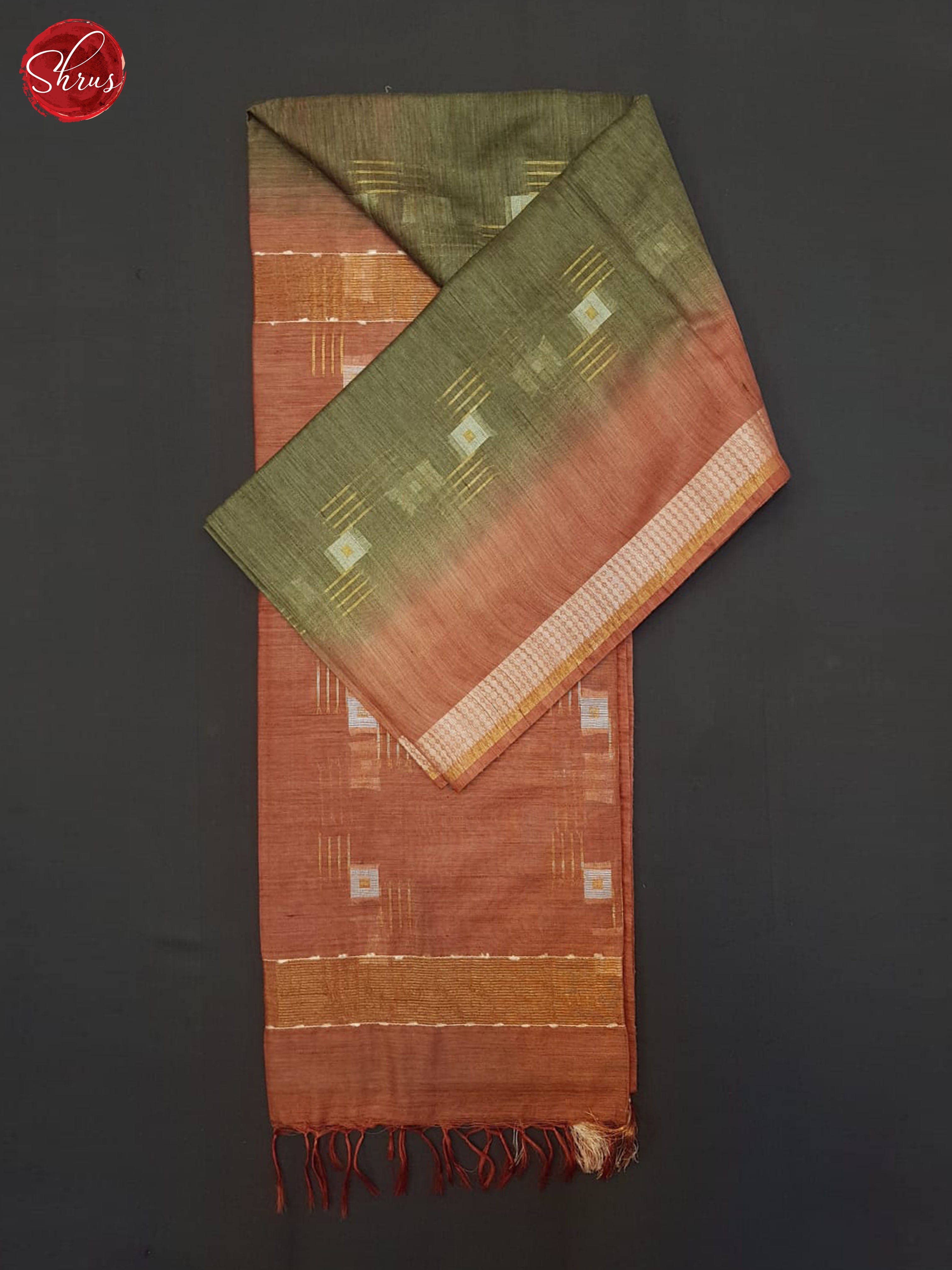 Green & Brick - Semi Tussar Saree - Shop on ShrusEternity.com