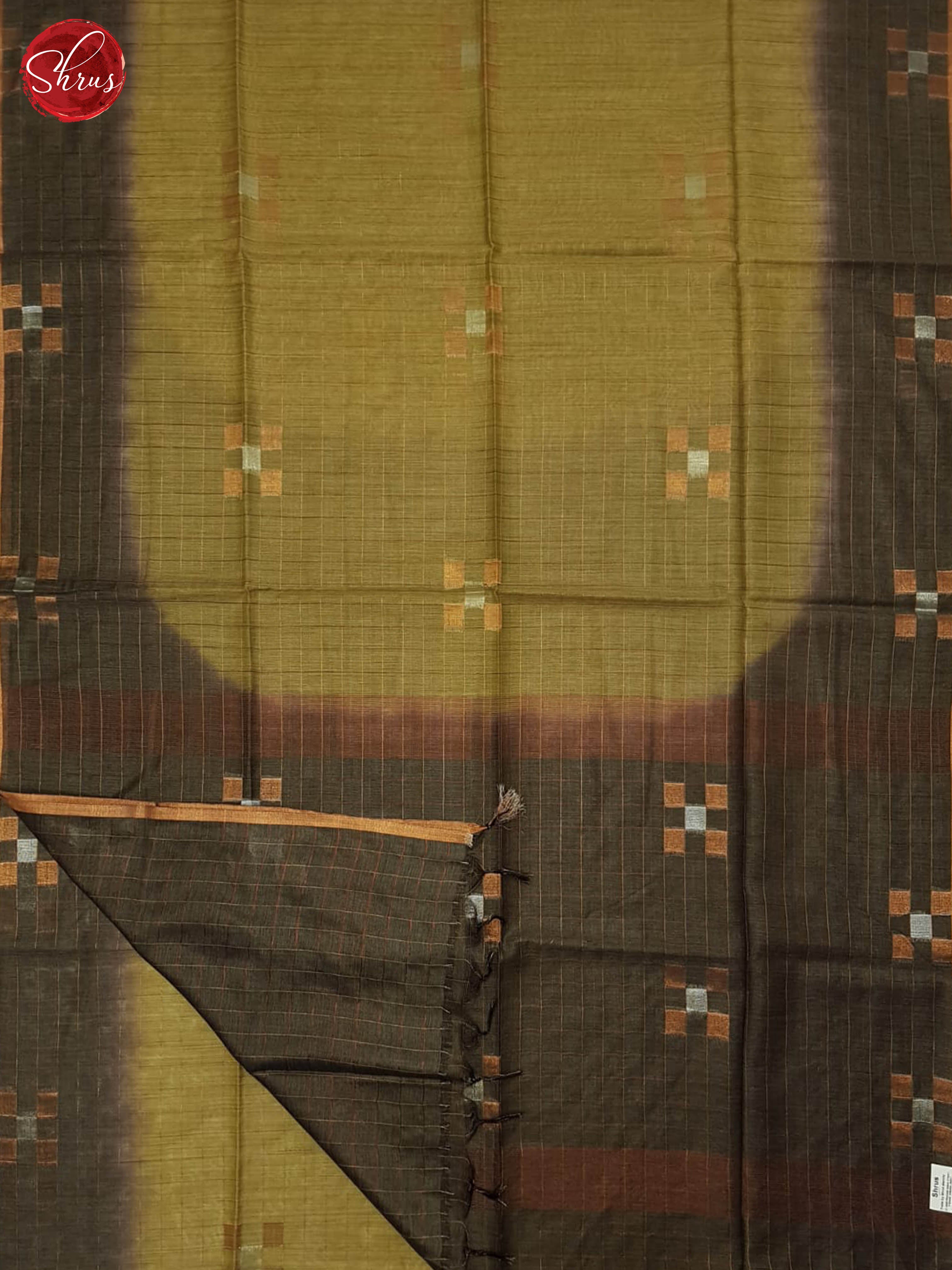 Mustard & Brown - Semi Tussar Saree - Shop on ShrusEternity.com