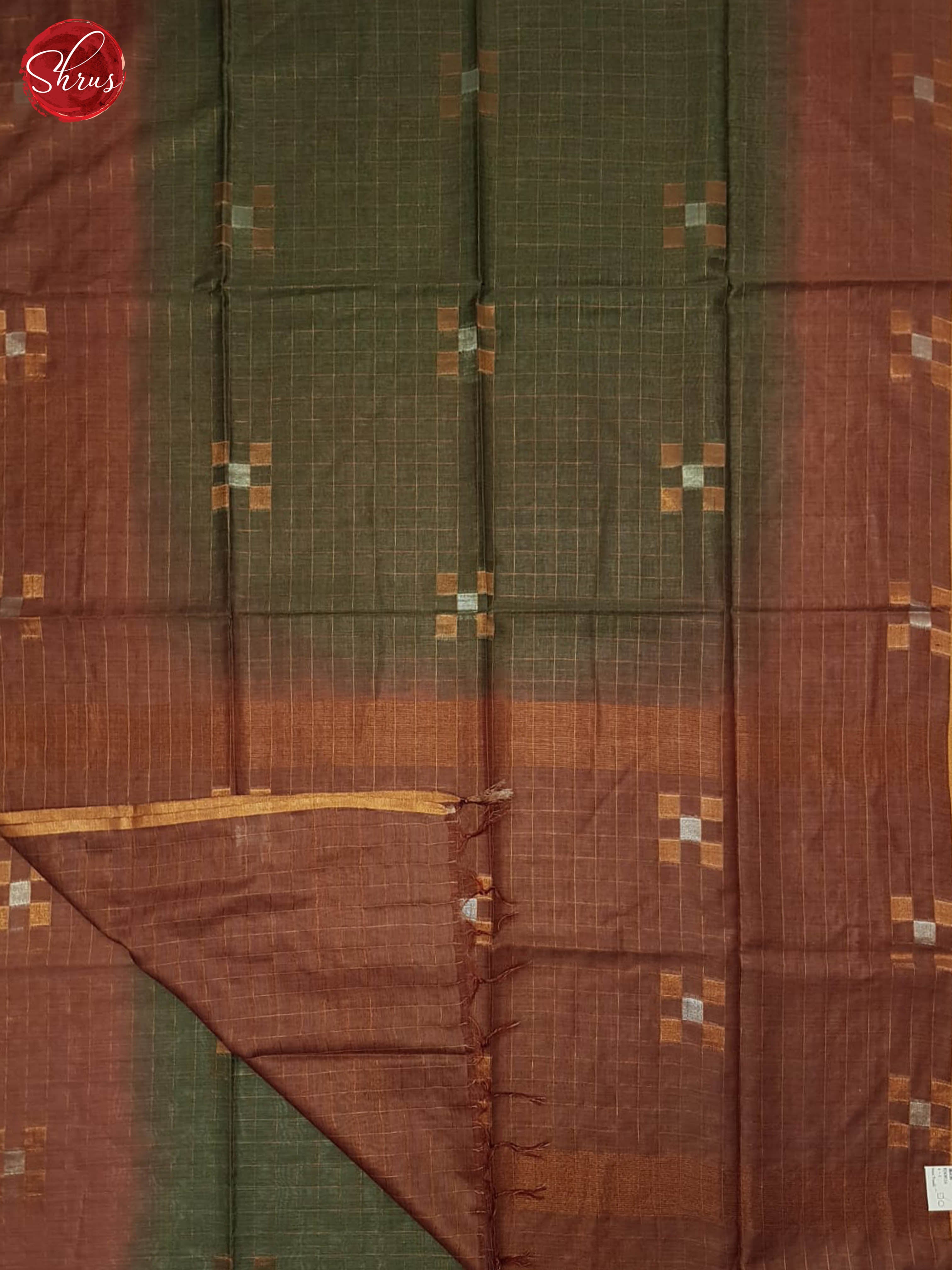 Green & Arakku Maroon - Semi Tussar Saree - Shop on ShrusEternity.com