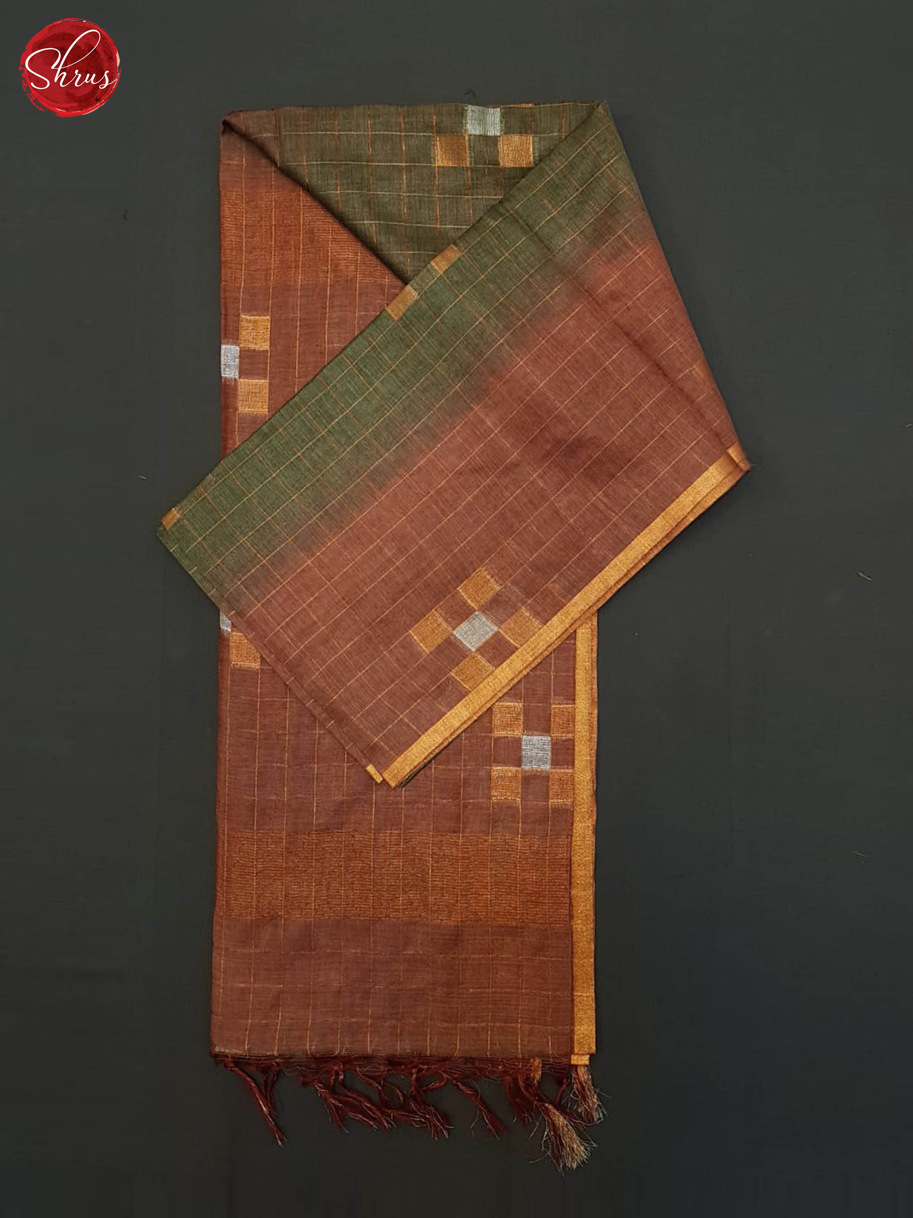 Green & Arakku Maroon - Semi Tussar Saree - Shop on ShrusEternity.com