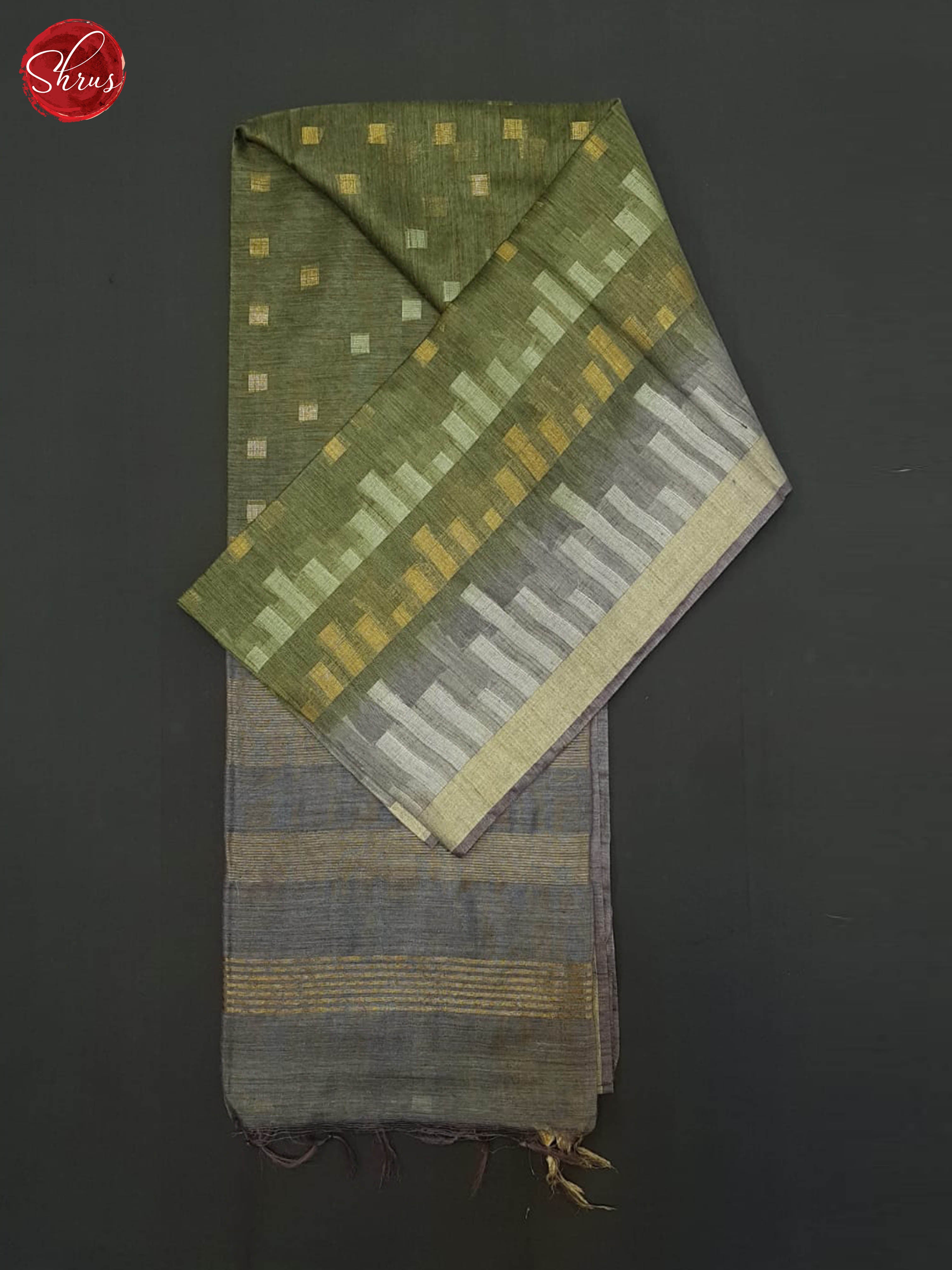 Green & Mild Lavender - Semi Tussar Saree - Shop on ShrusEternity.com