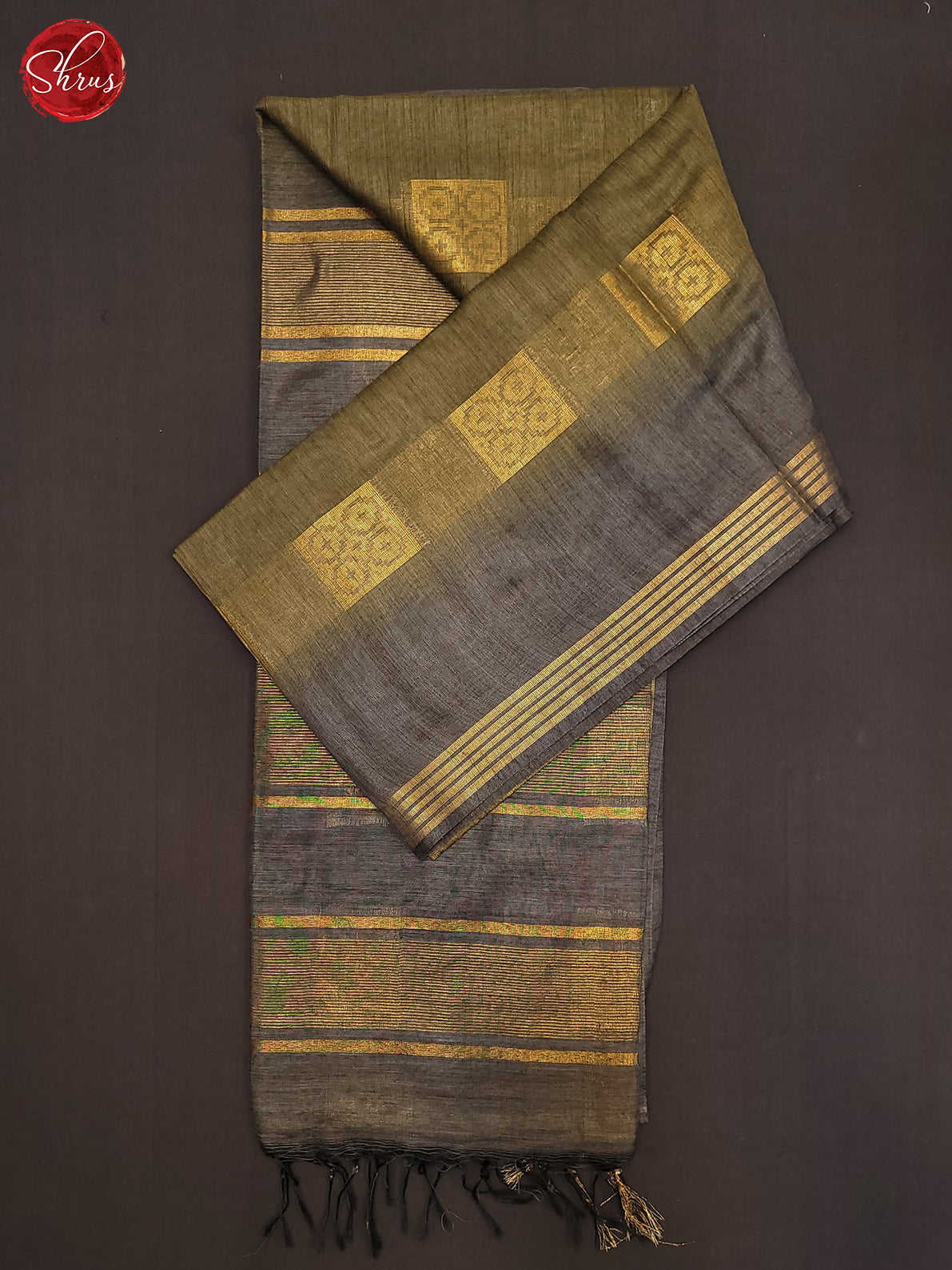 Elachi Green & Grey- Semi Tussar Saree - Shop on ShrusEternity.com