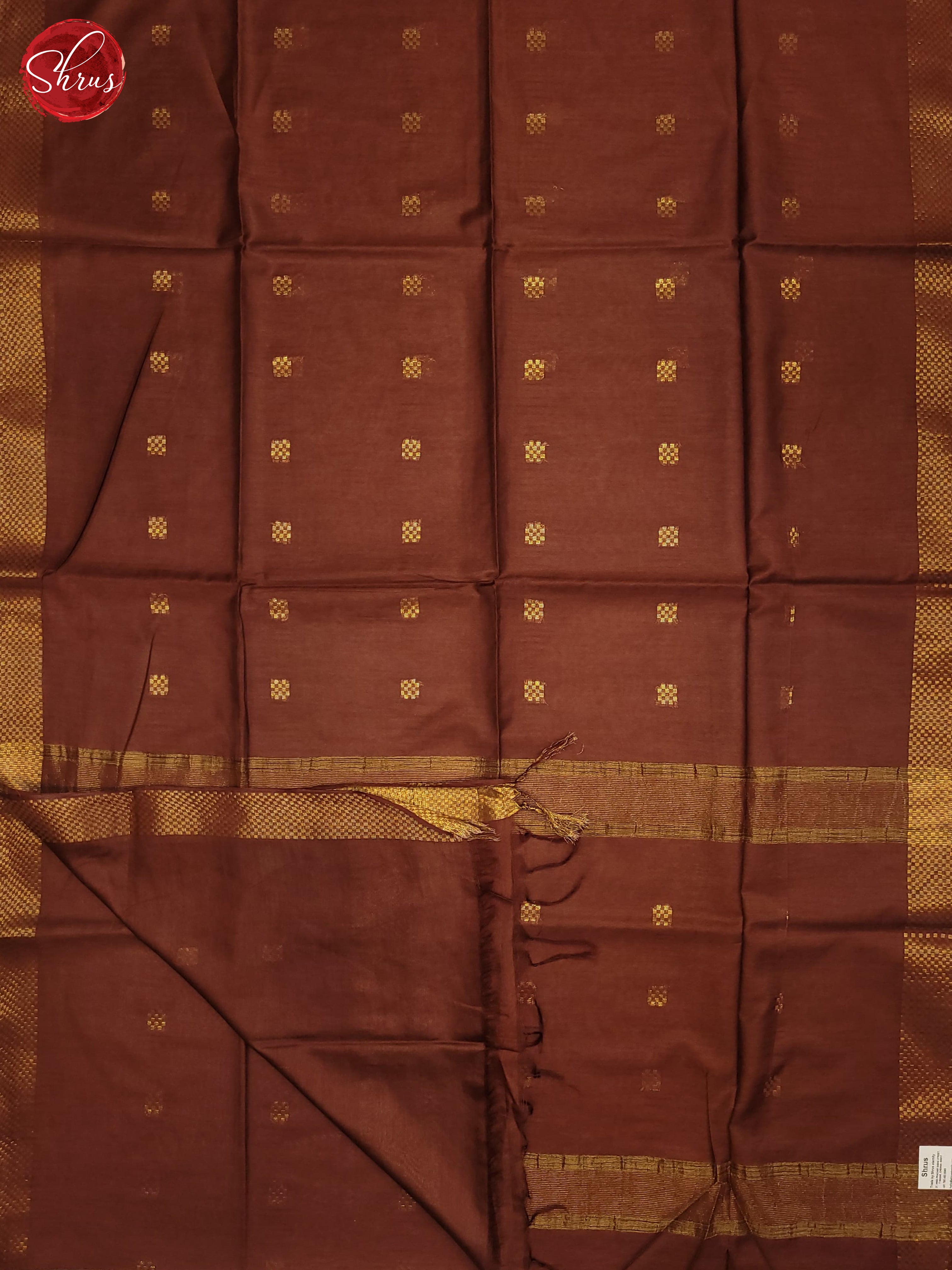 Brown(Single Tone) - Semi Tussar Saree - Shop on ShrusEternity.com