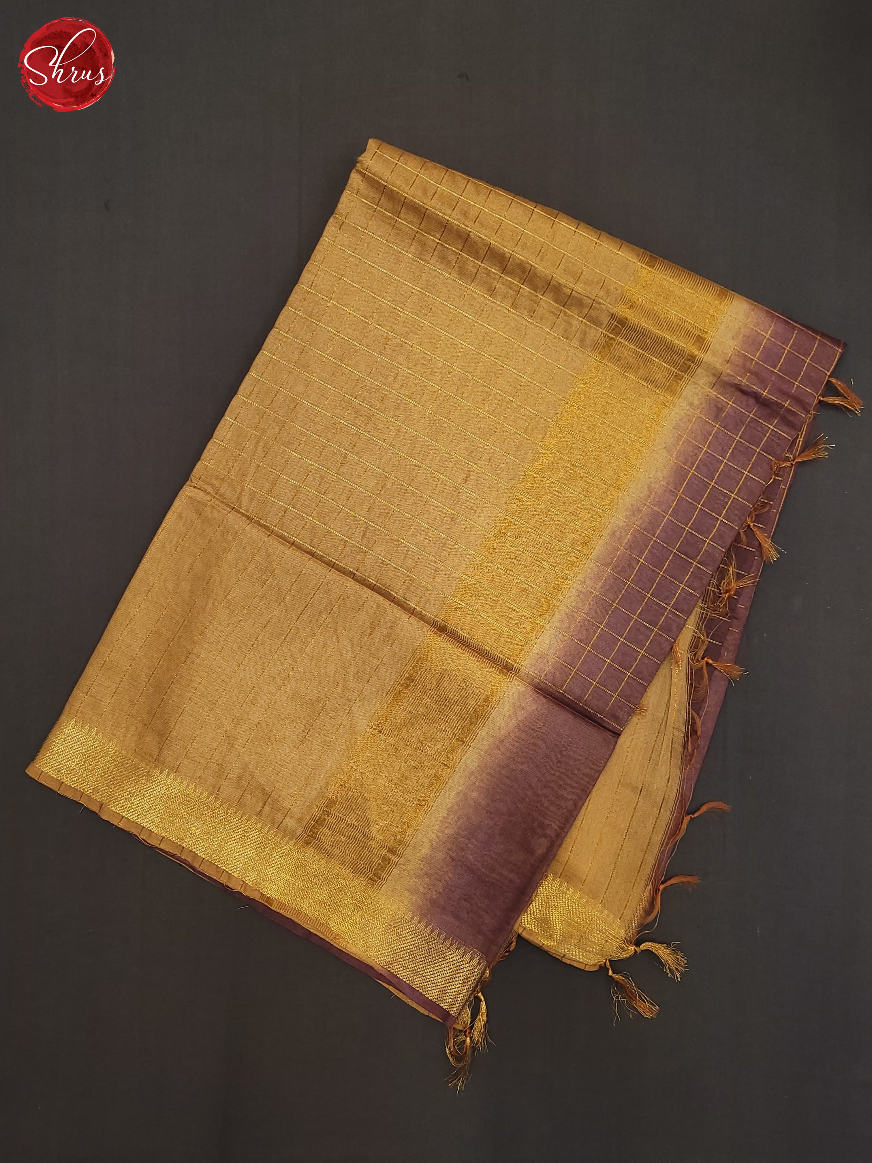 Brown & Elachi Green  - Semi Tussar Saree - Shop on ShrusEternity.com