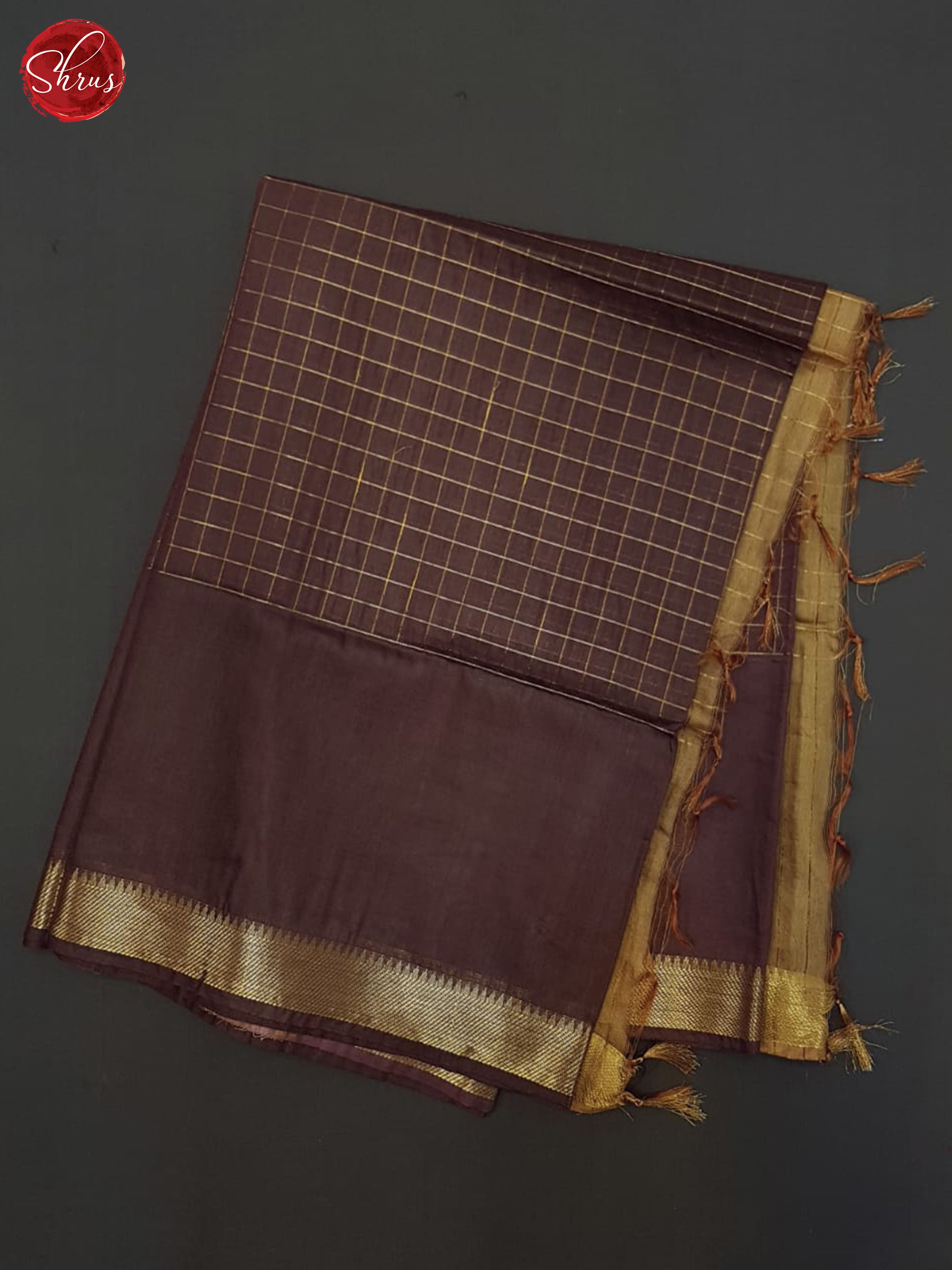 Brown & Mustard - Semi Tussar Saree - Shop on ShrusEternity.com