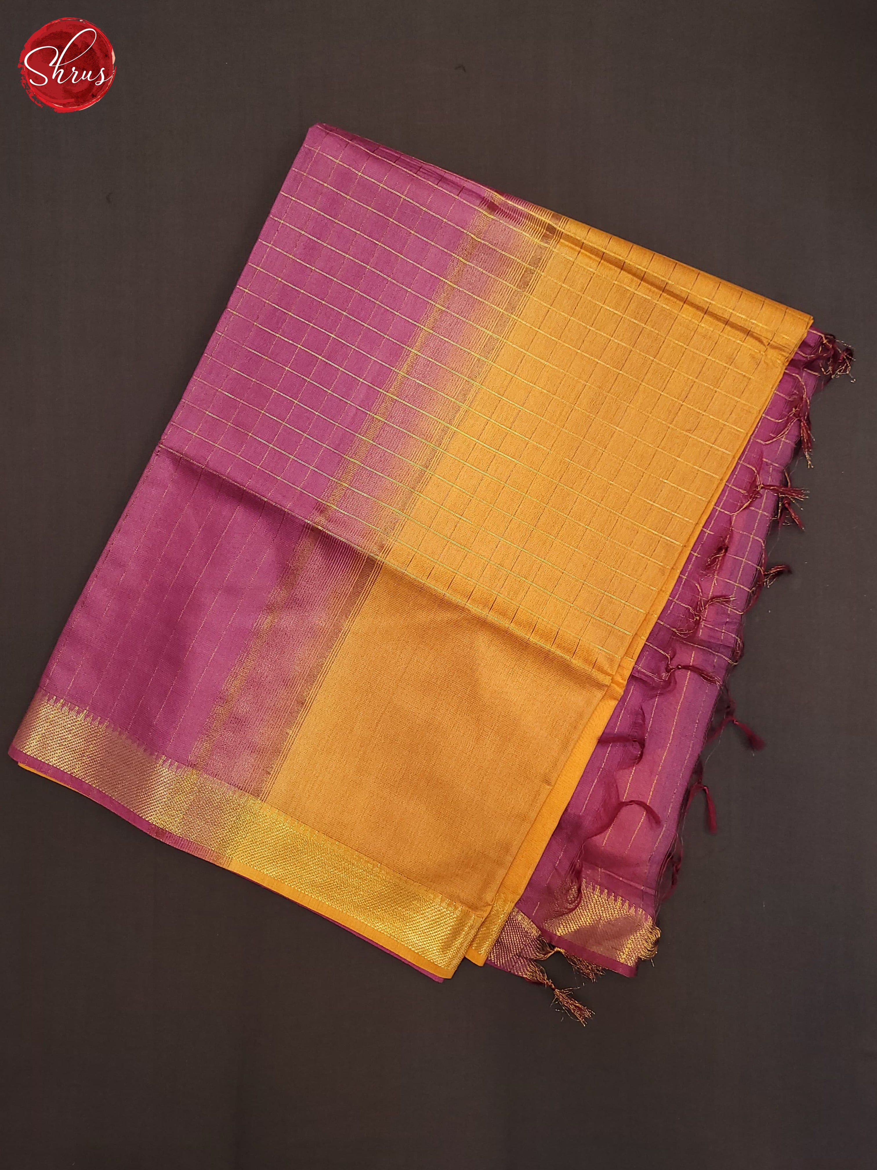 Yellow & Lavender - Semi Tussar Saree - Shop on ShrusEternity.com