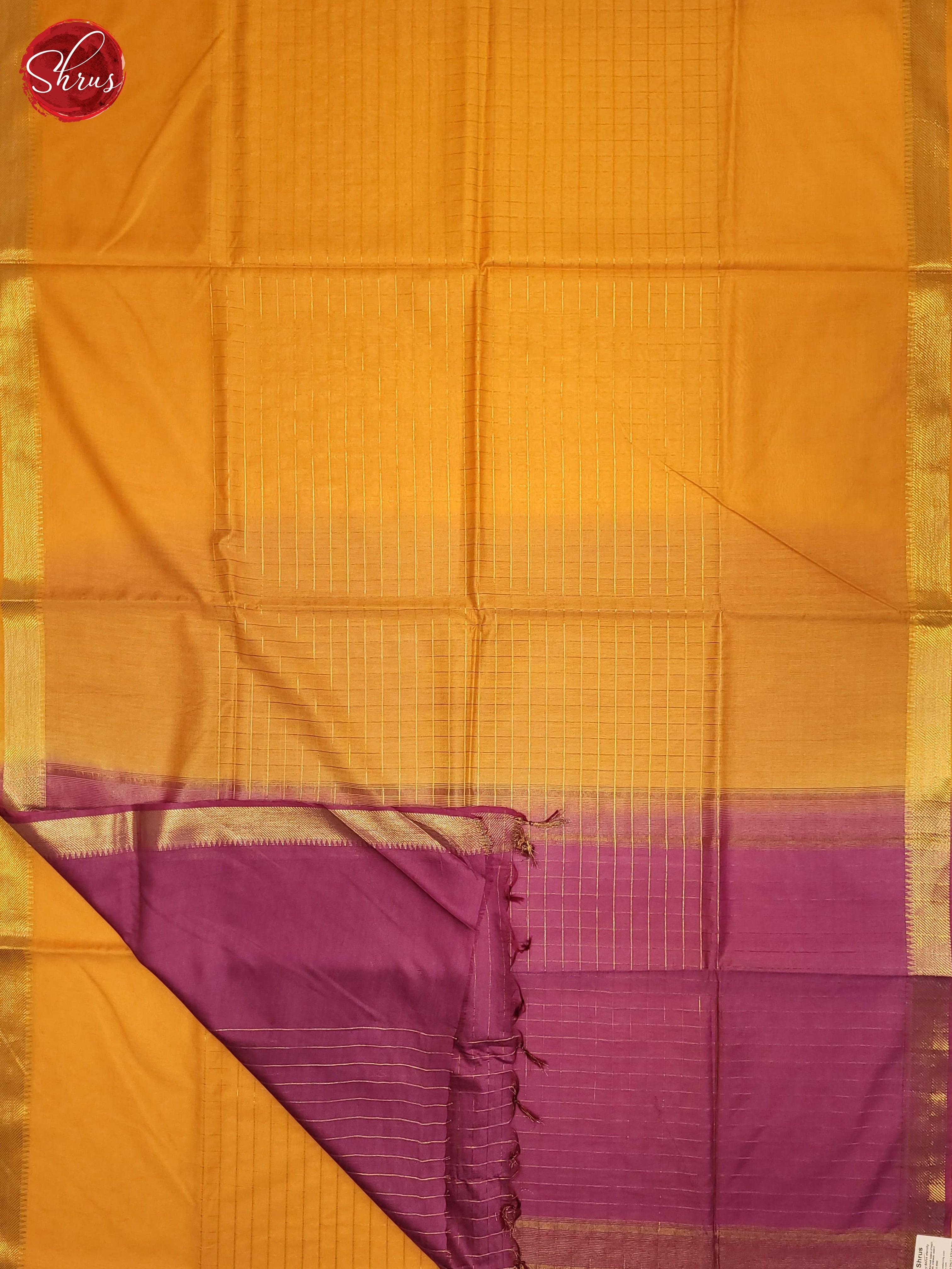 Yellow & Lavender - Semi Tussar Saree - Shop on ShrusEternity.com