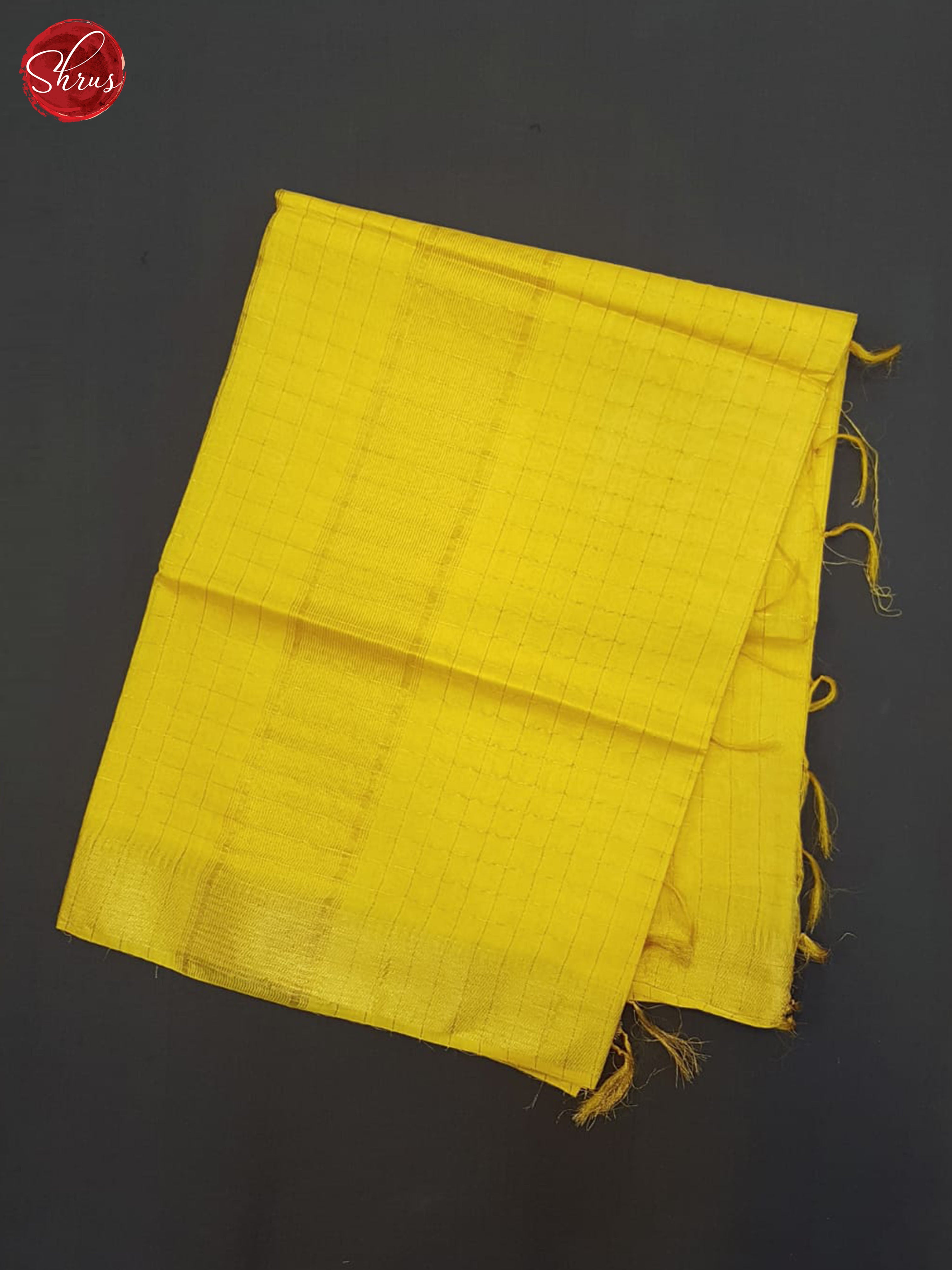 yellow(Single Tone) - Semi Tussar Saree - Shop on ShrusEternity.com