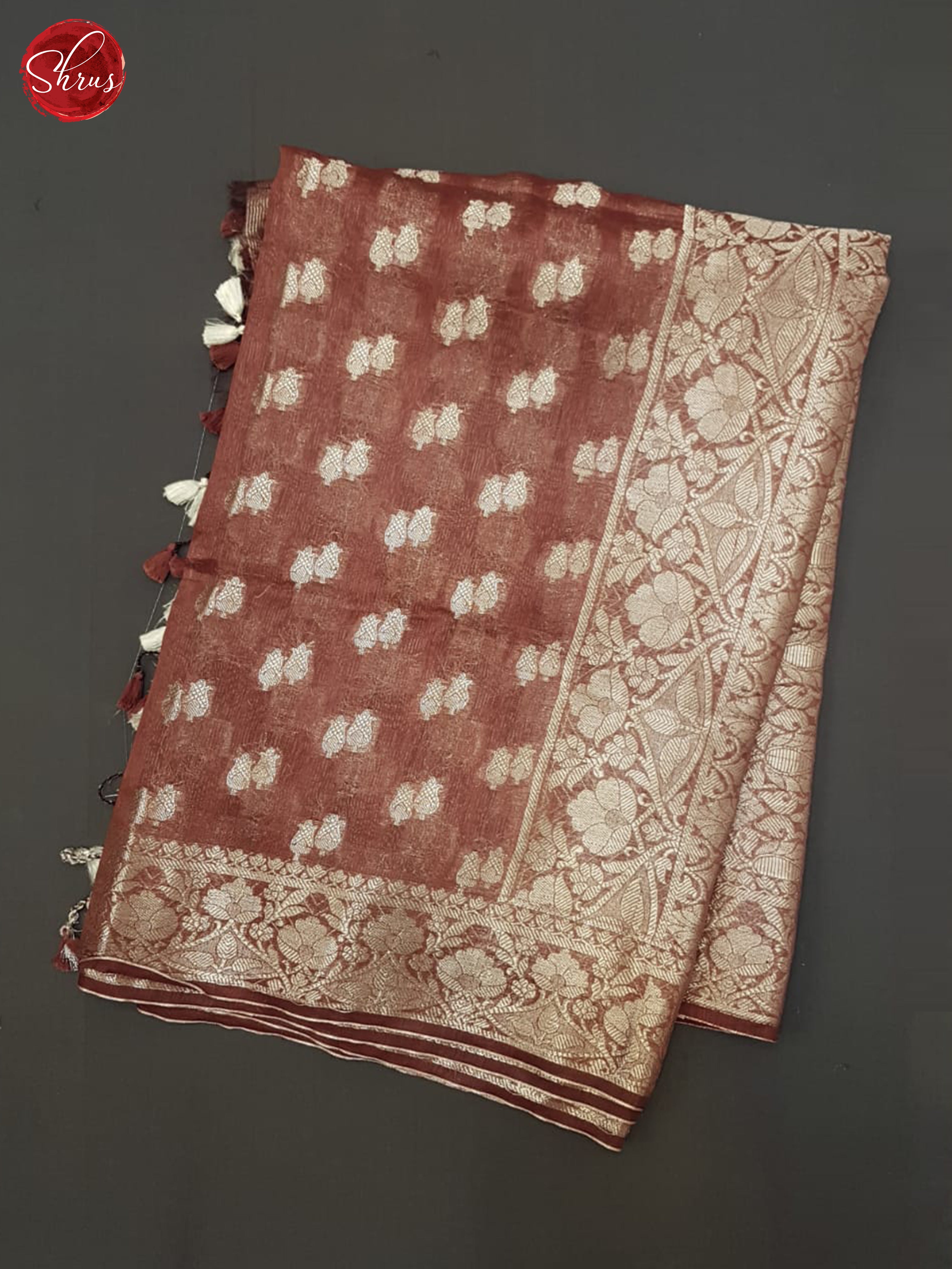 BJS09179 - Linen silk Saree - Shop on ShrusEternity.com