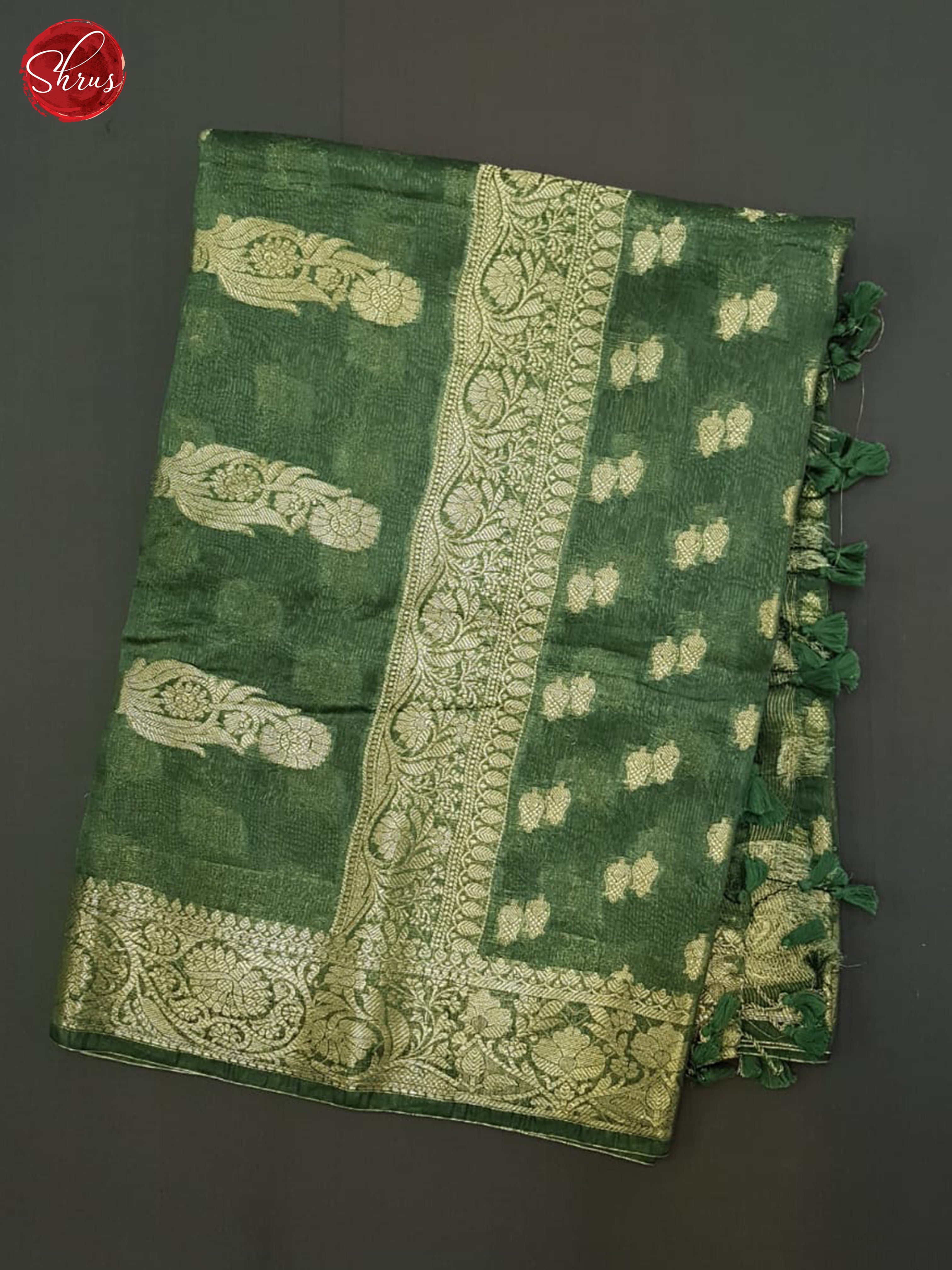 BJS09183 - Linen silk Saree - Shop on ShrusEternity.com