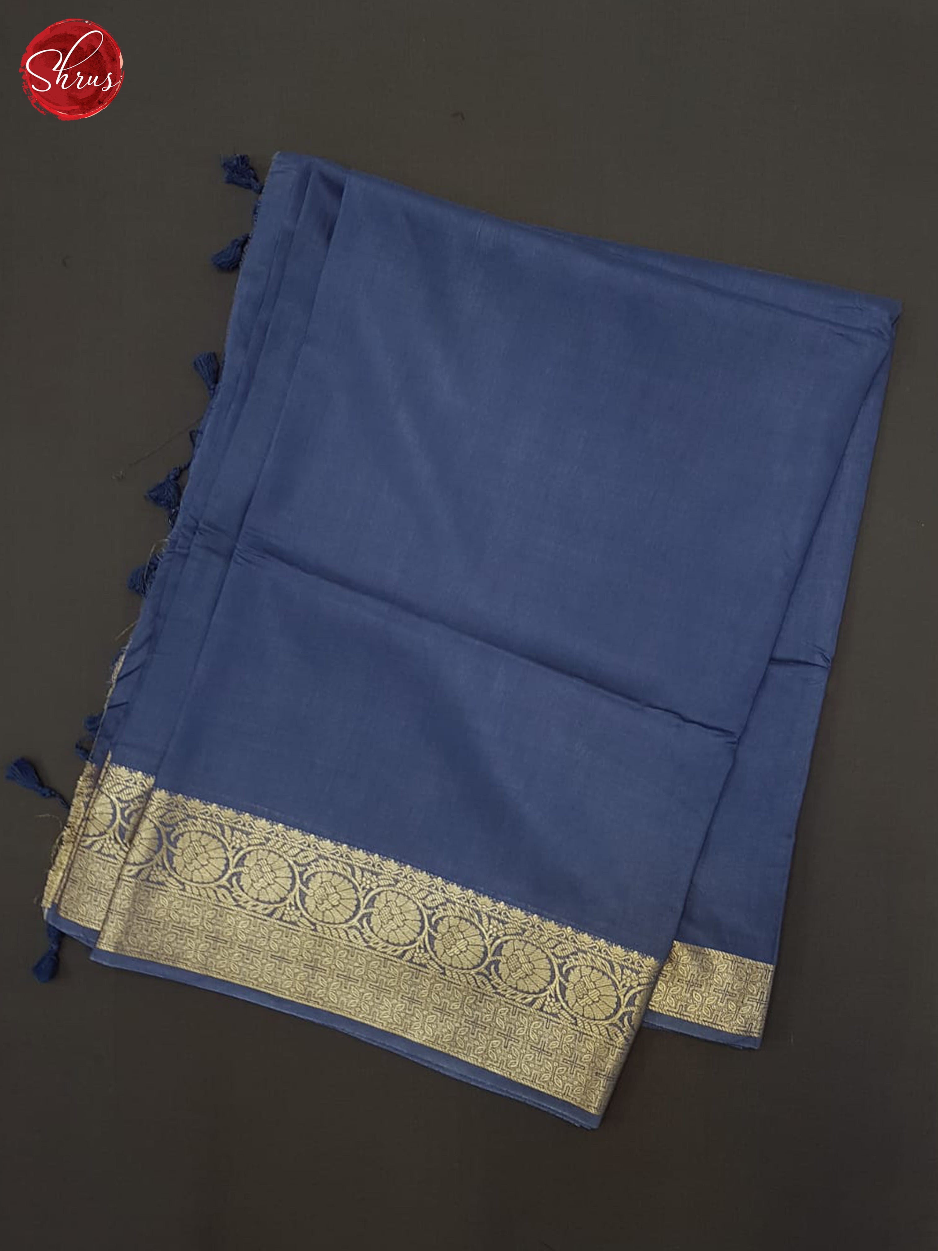 Blue(Single Tone) - Semi Crepe Saree - Shop on ShrusEternity.com