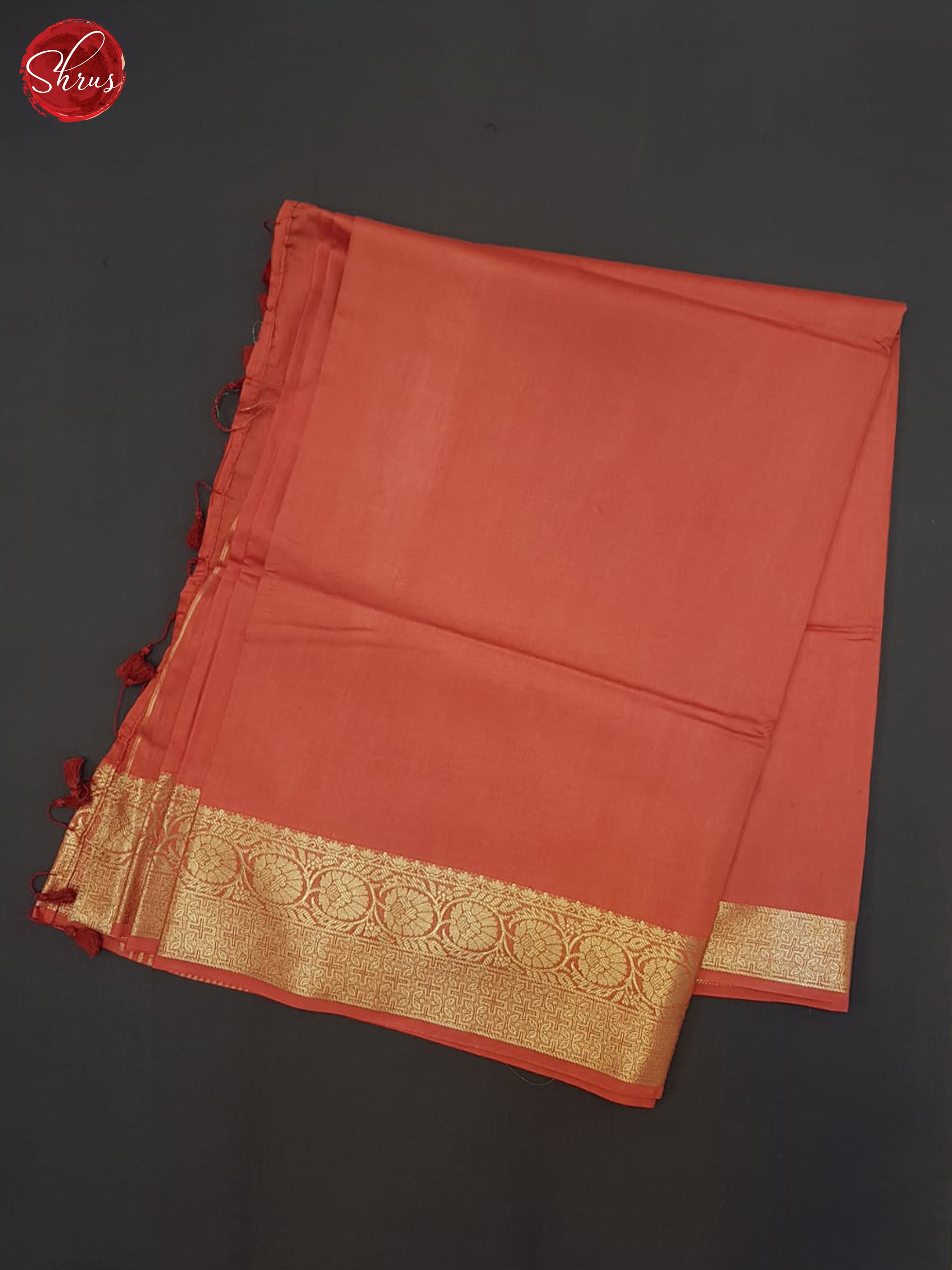 Orange(Single Tone) - Semi Crepe Saree - Shop on ShrusEternity.com