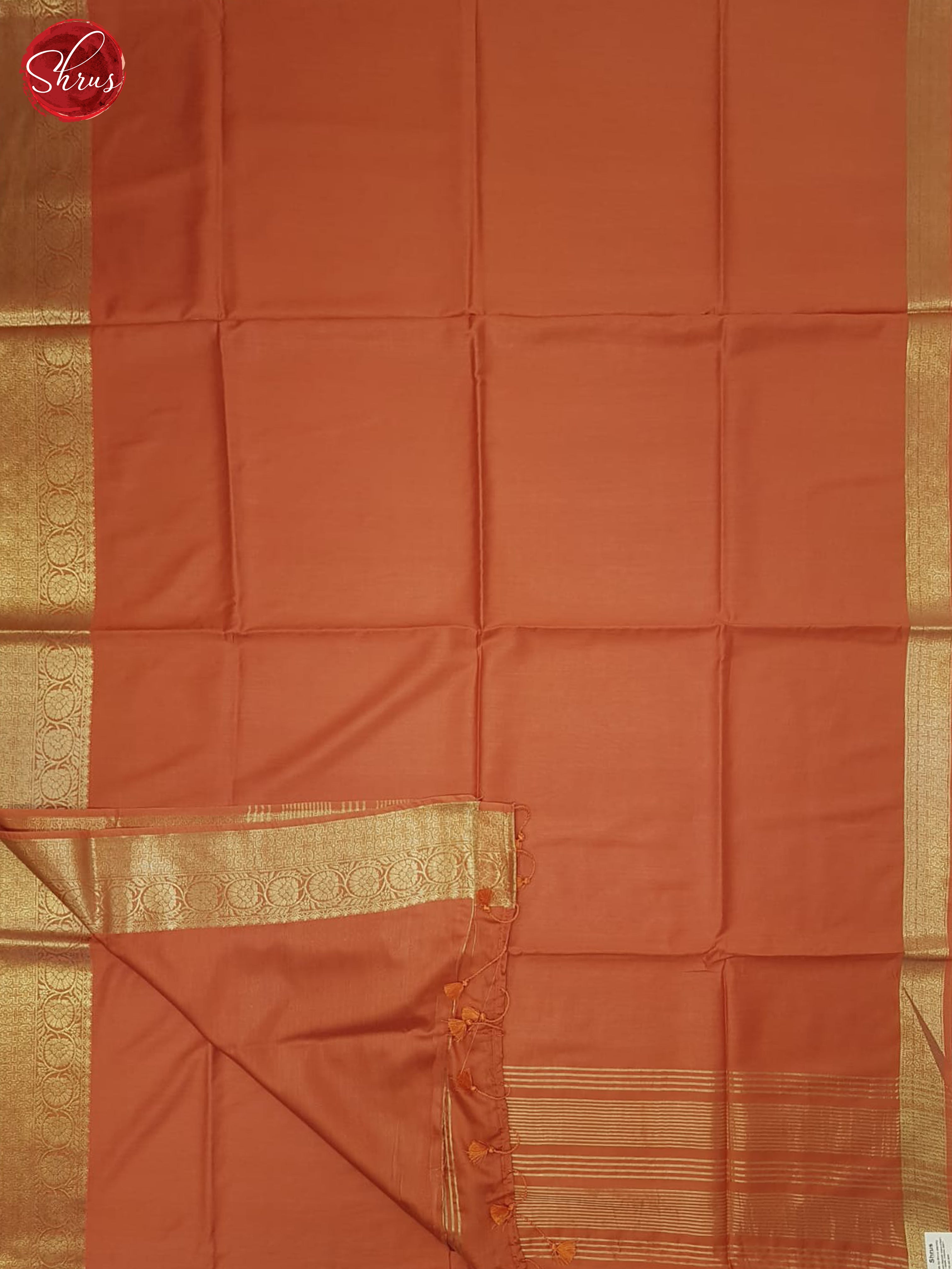 Orange(Single Tone)- Semi Crepe Saree - Shop on ShrusEternity.com