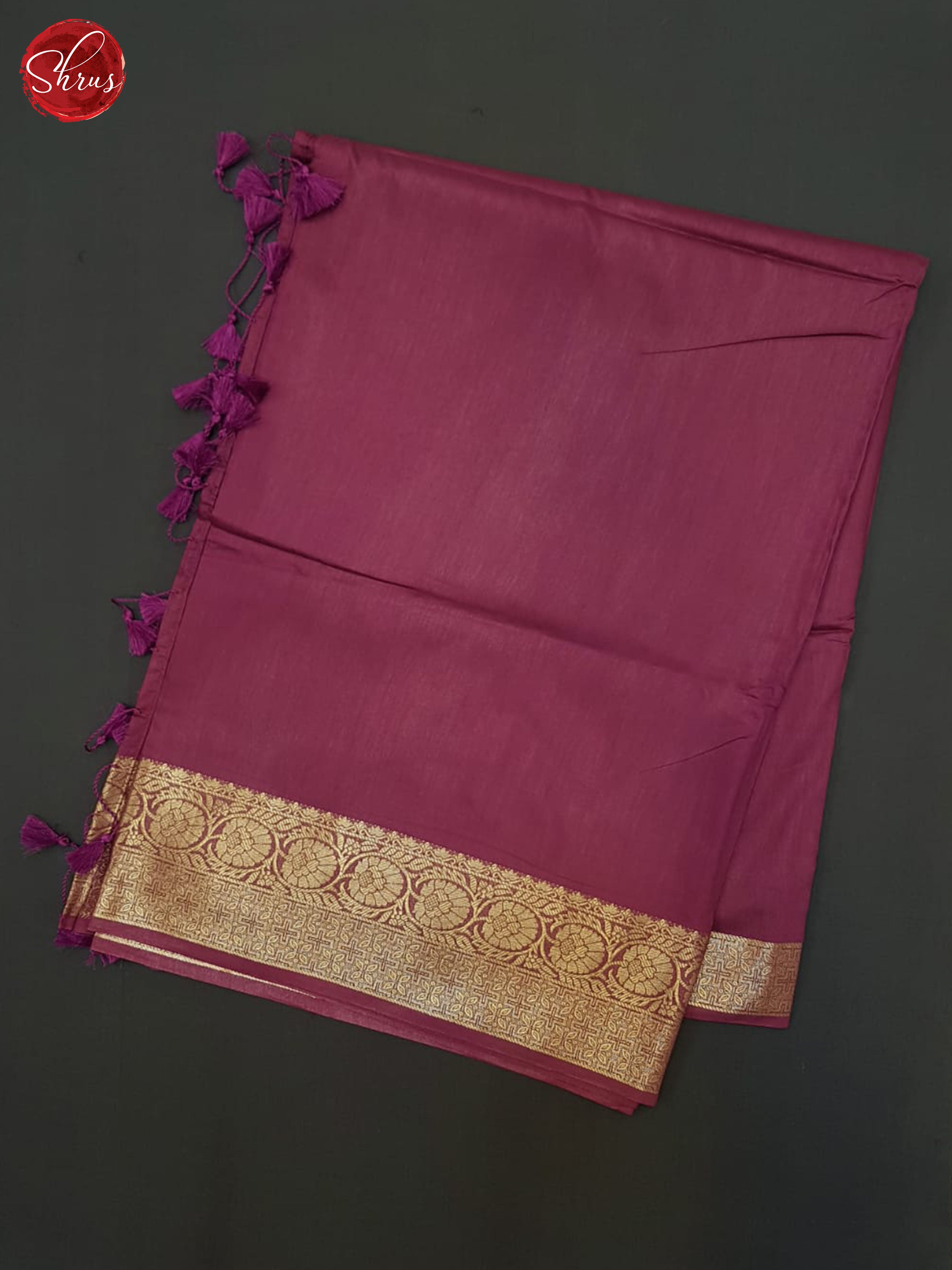 Dusty Wine(Single Tone)- Semi Crepe Saree - Shop on ShrusEternity.com