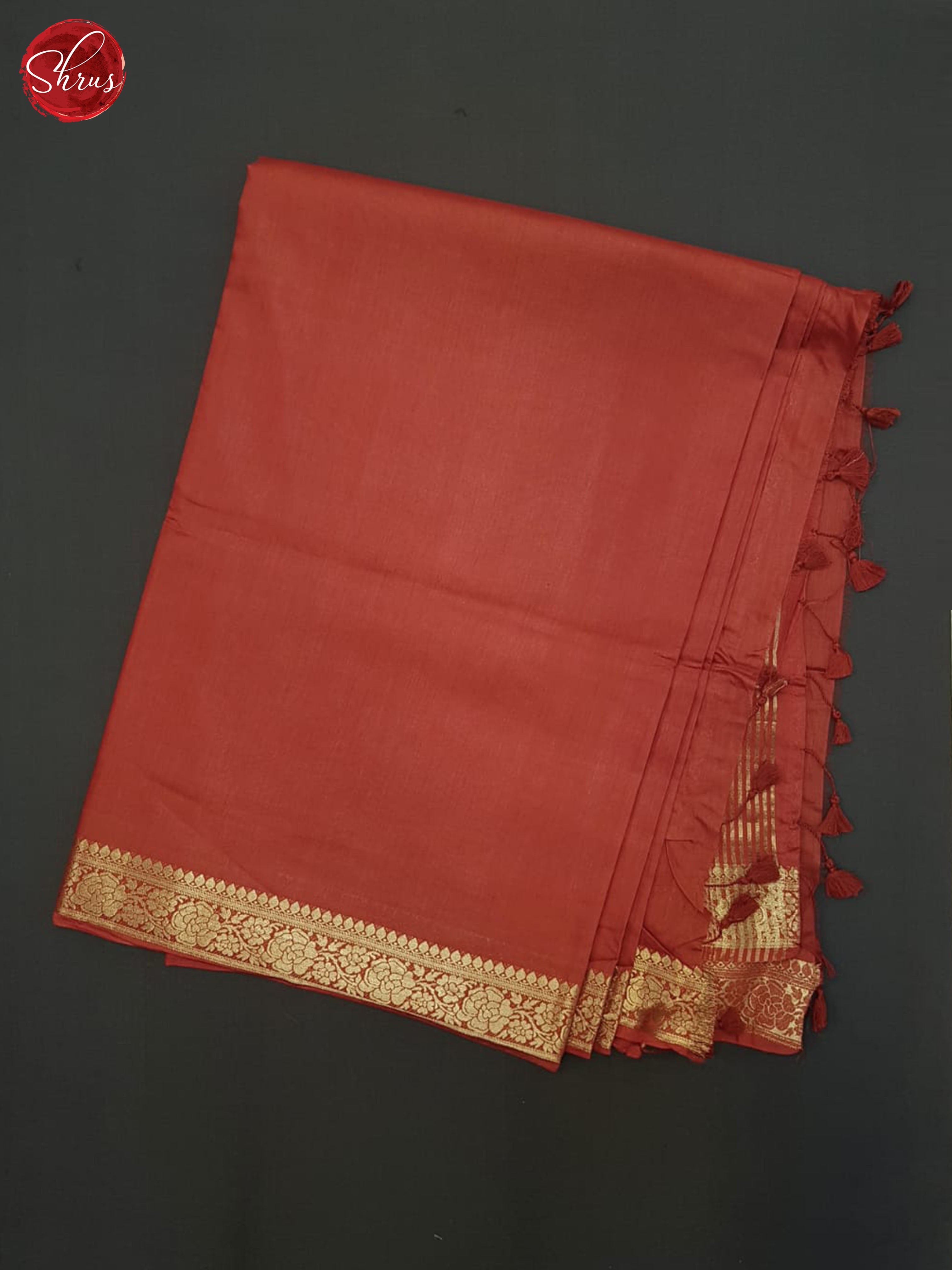 Red(single Tone) - Semi Crepe Saree - Shop on ShrusEternity.com