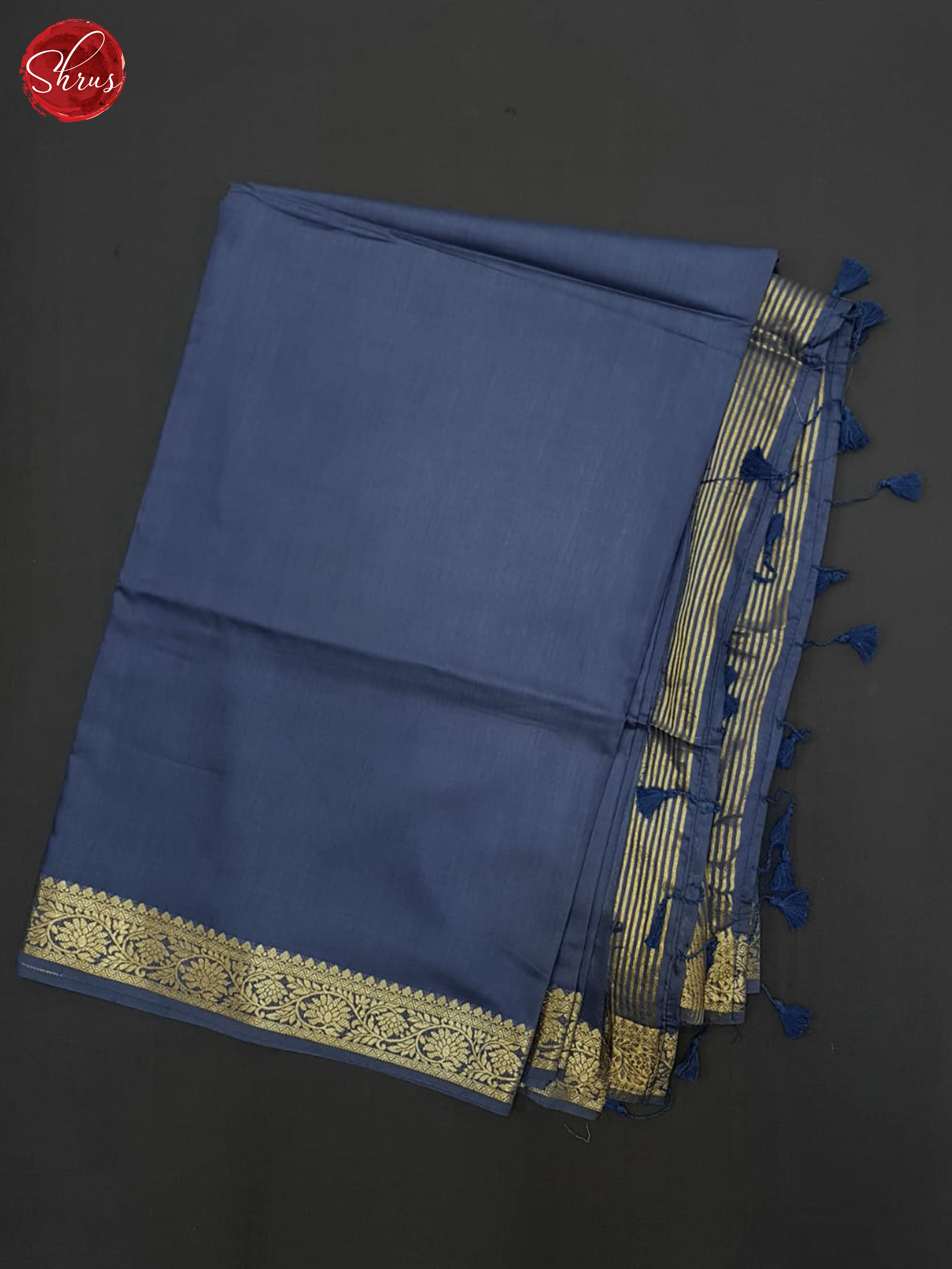 Blue(Single Tone) - Semi Crepe Saree - Shop on ShrusEternity.com