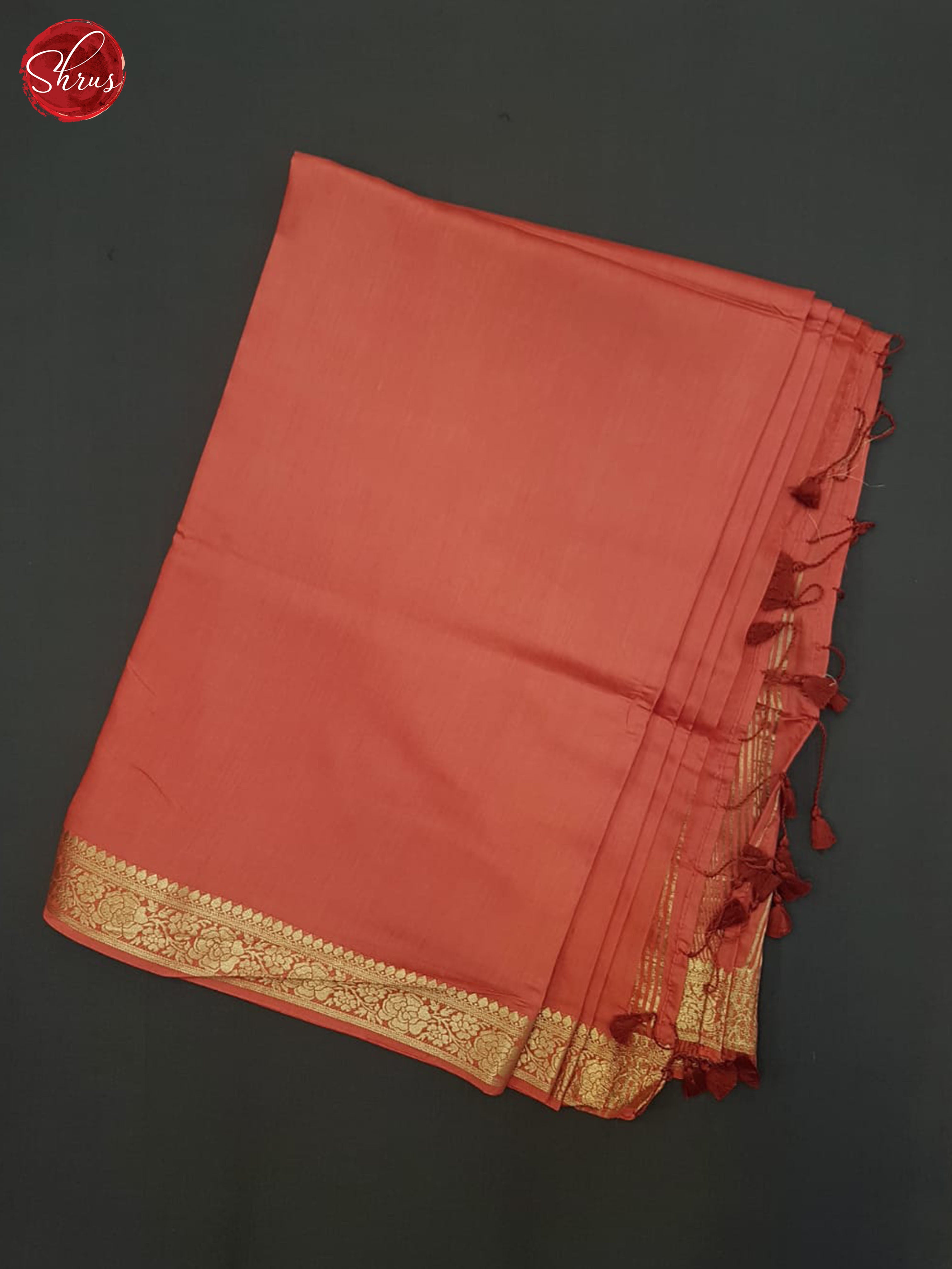 Orange(Single Tone) - Semi Crepe Saree - Shop on ShrusEternity.com