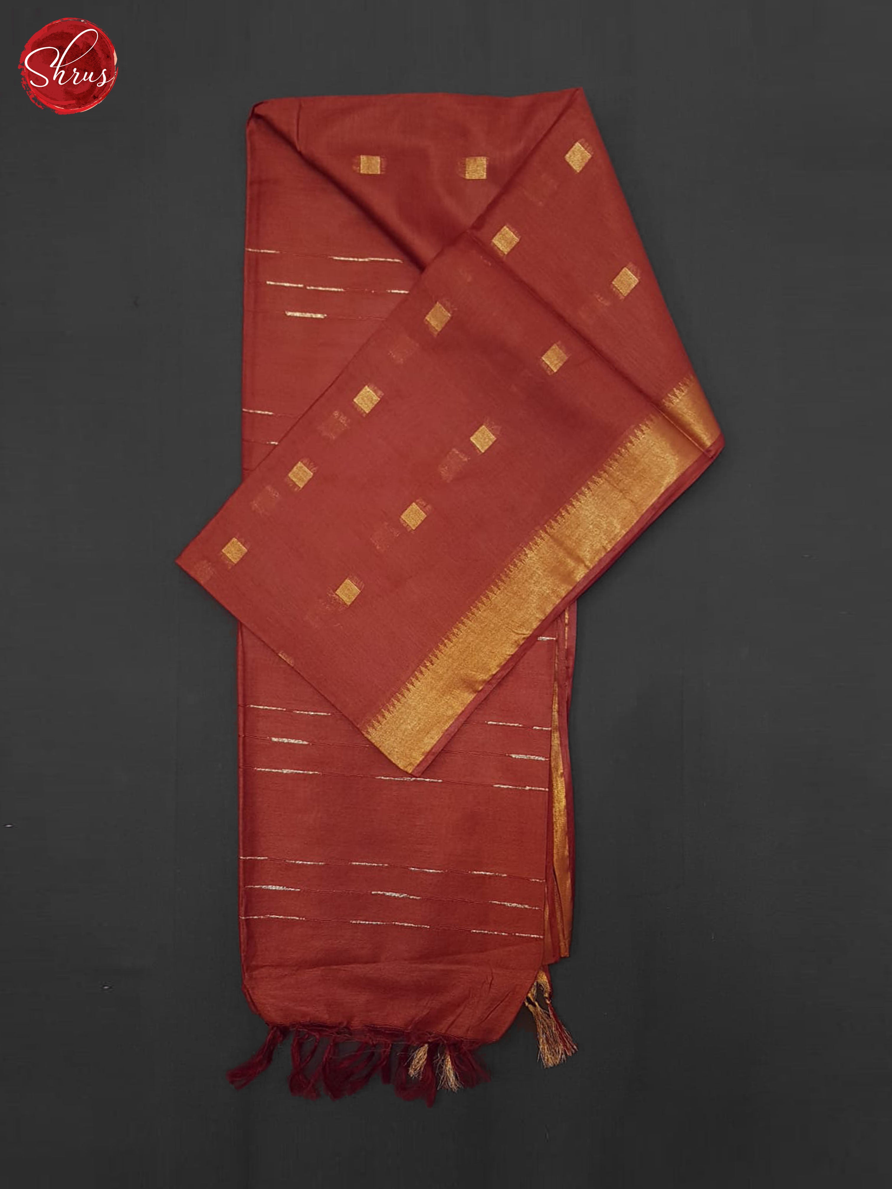 Arakku Maroon(Single Tone) - Semi Tussar Saree - Shop on ShrusEternity.com