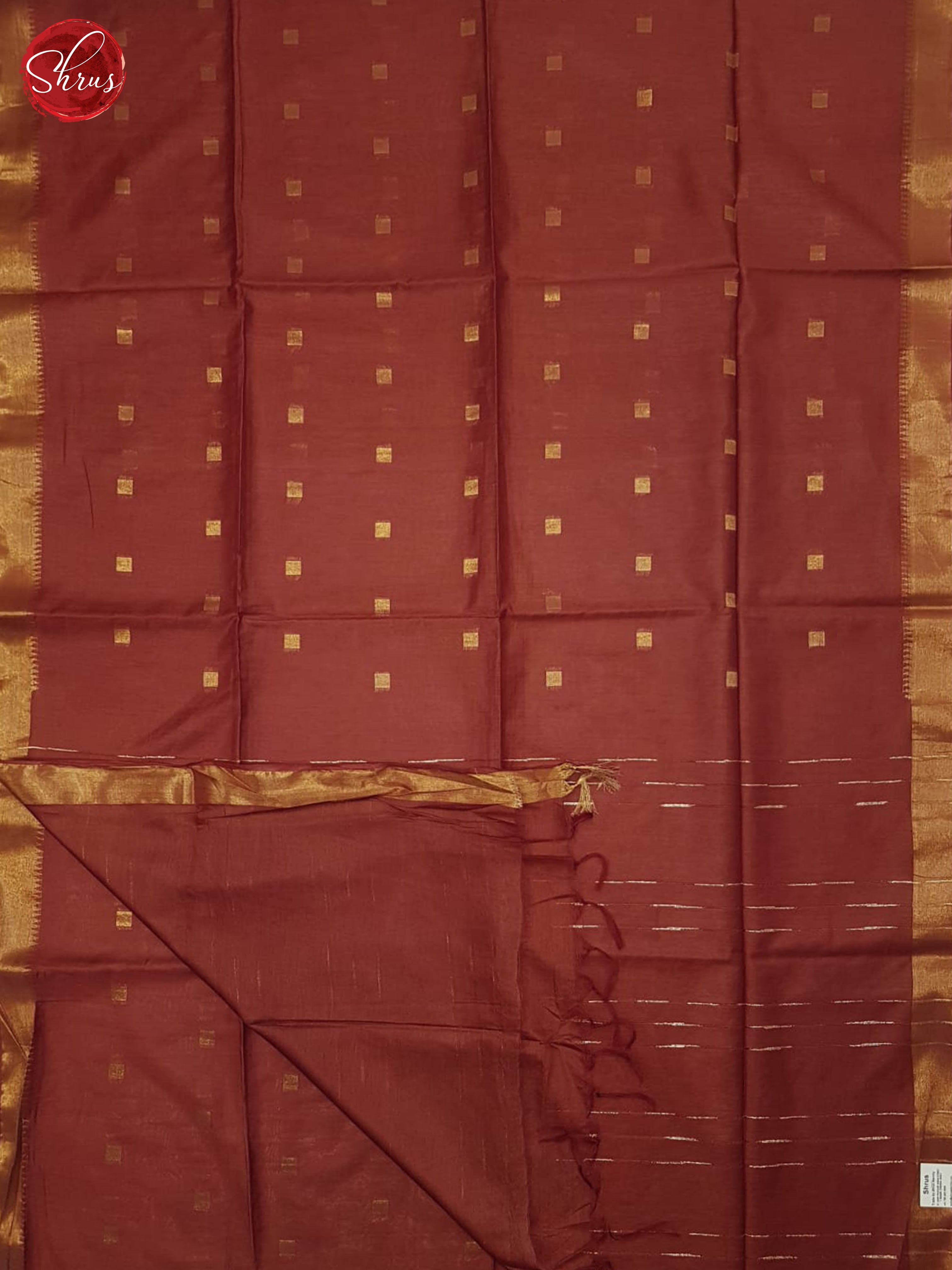 Arakku Maroon(Single Tone) - Semi Tussar Saree - Shop on ShrusEternity.com