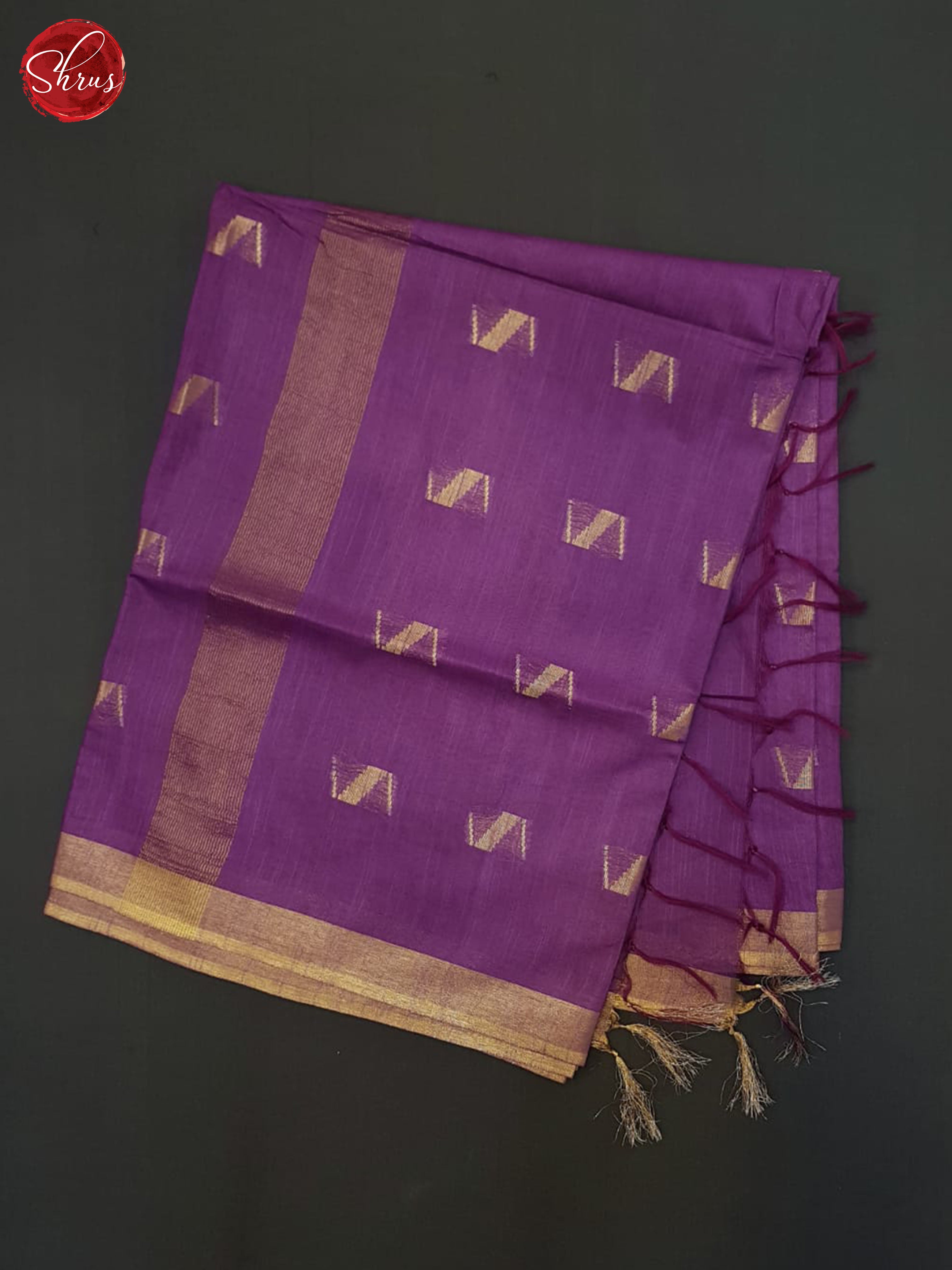 Purple(SIngle Tone) - Semi Tussar Saree - Shop on ShrusEternity.com