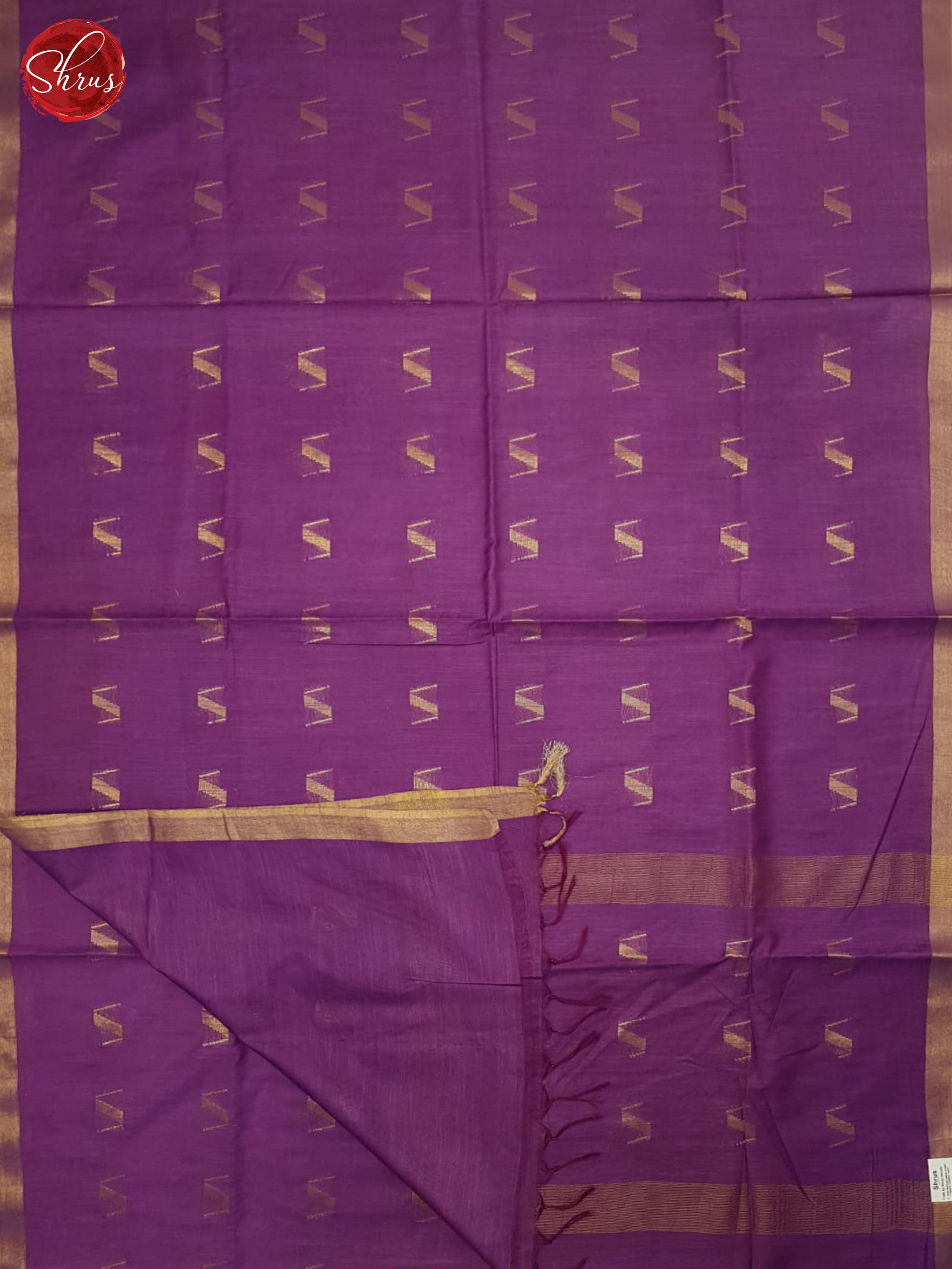 Purple(SIngle Tone) - Semi Tussar Saree - Shop on ShrusEternity.com