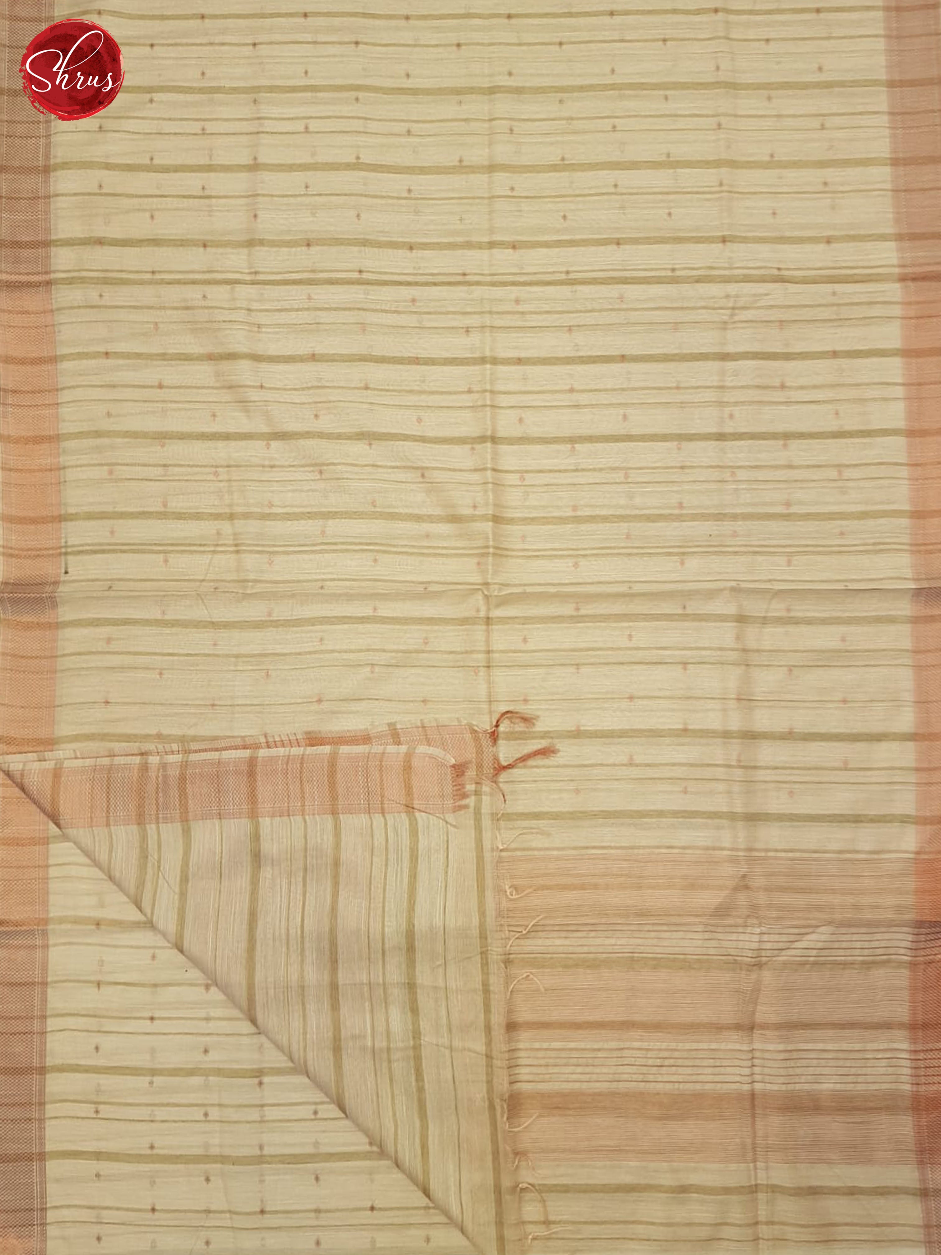 Beige(Single Tone) - Semi Tussar Saree - Shop on ShrusEternity.com