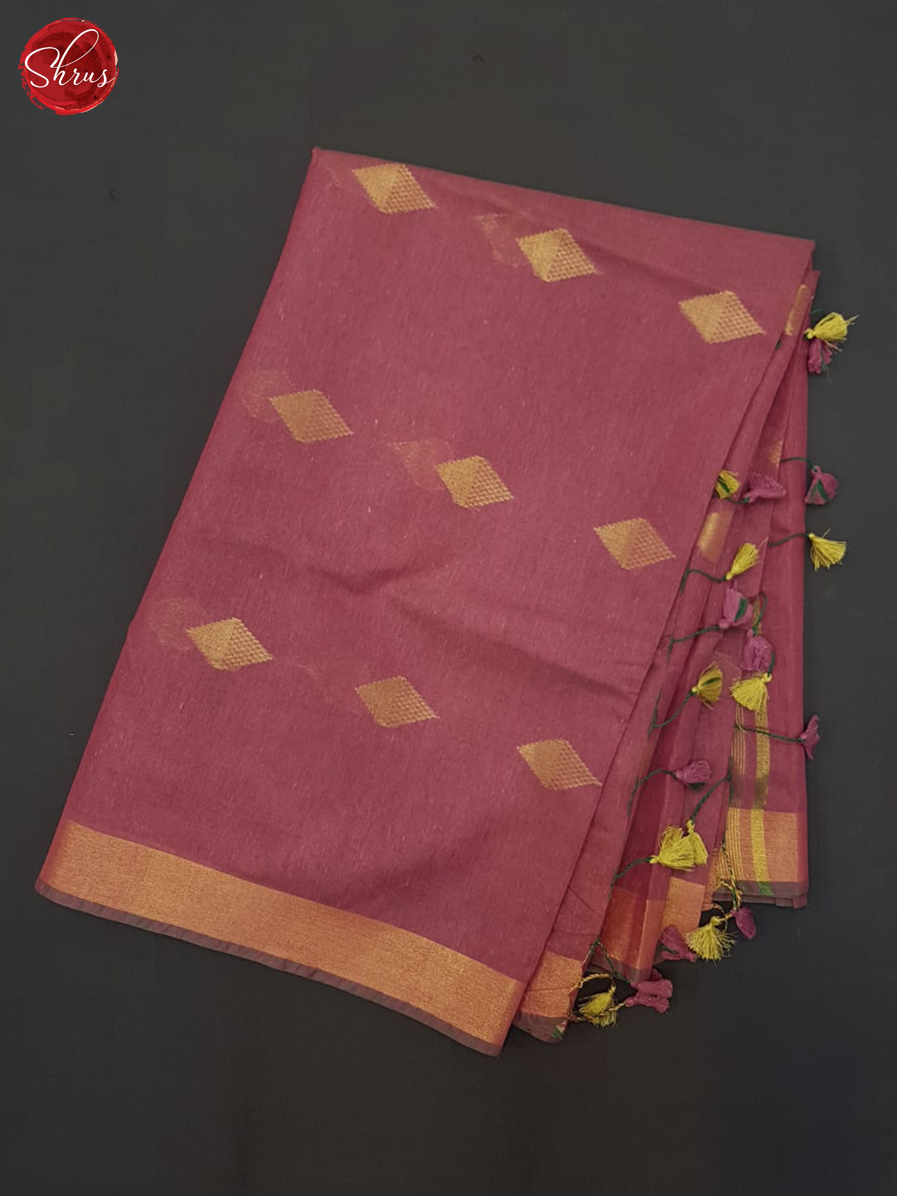 Pink(SIngle Tone)- Semi Tussar Saree - Shop on ShrusEternity.com