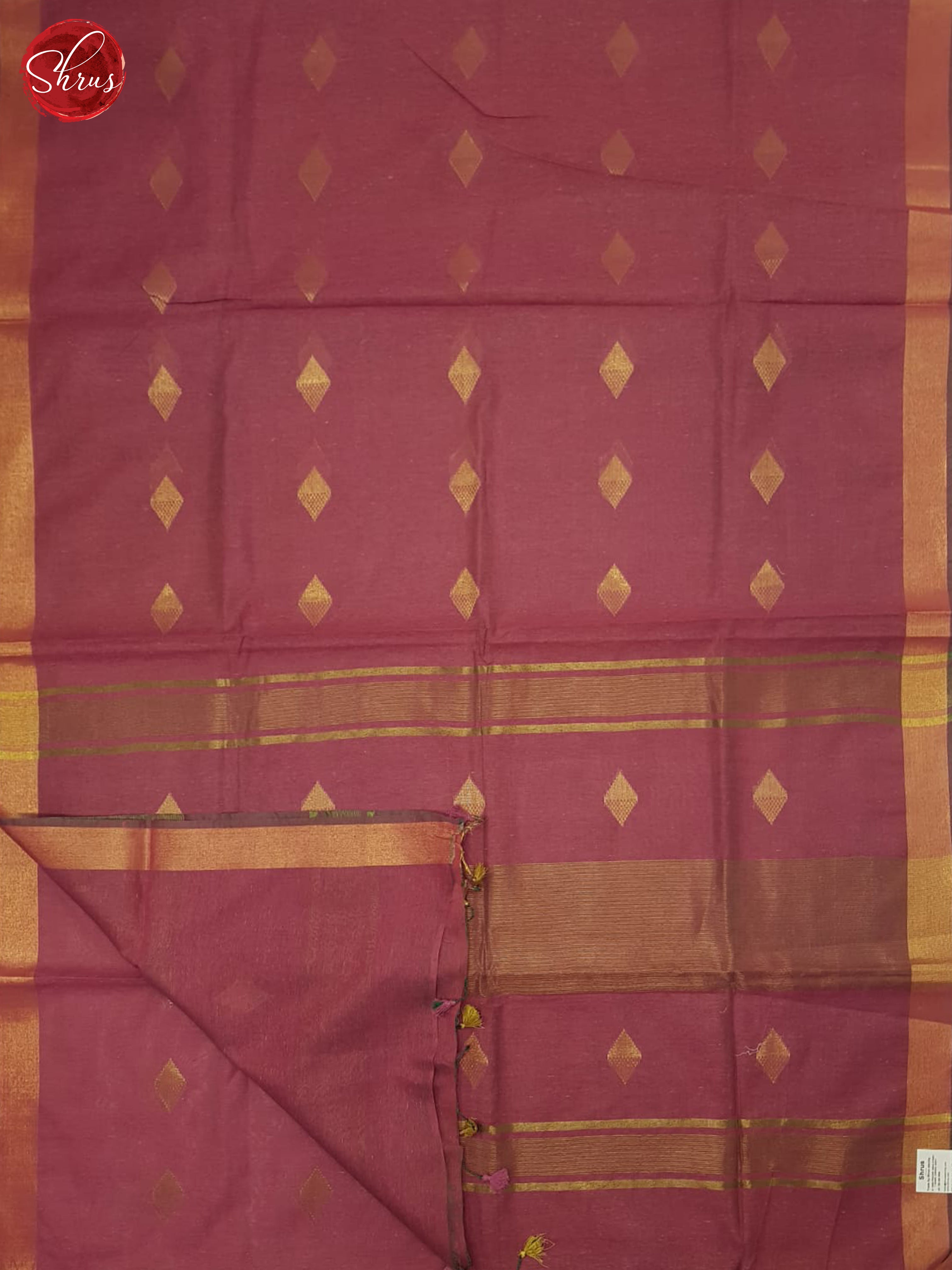 Pink(SIngle Tone)- Semi Tussar Saree - Shop on ShrusEternity.com