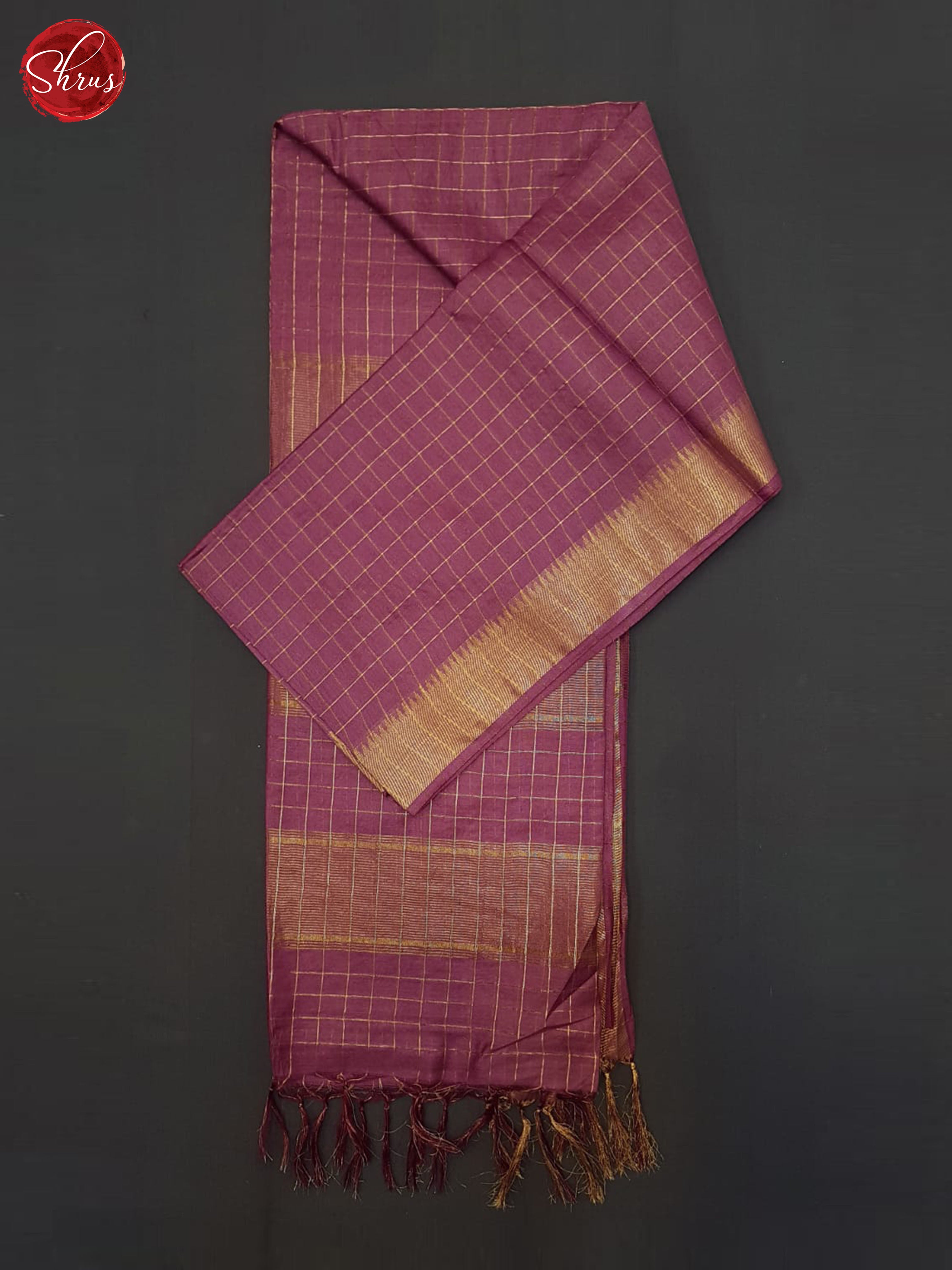 Dusty wine(Single Tone) - Semi Tussar Saree - Shop on ShrusEternity.com