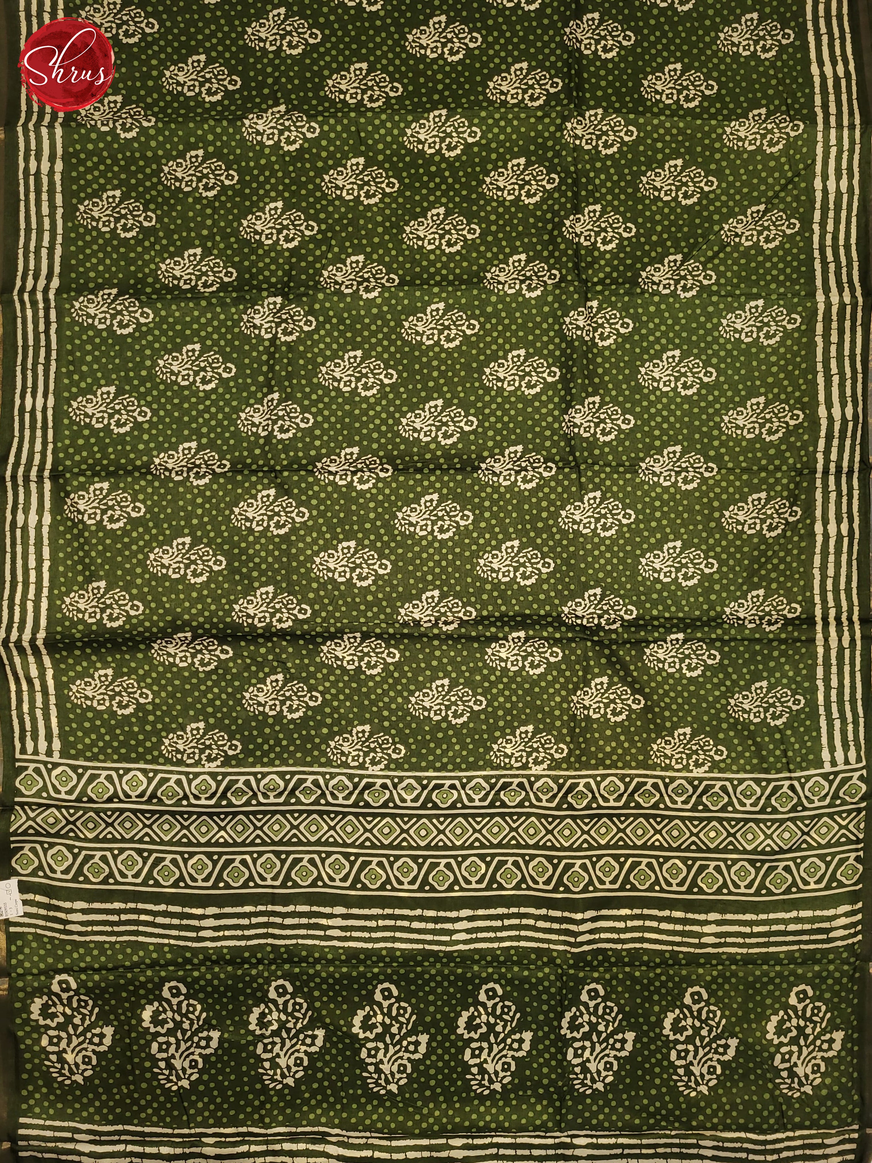 Green(Single Tone) - Semi Crepe Saree - Shop on ShrusEternity.com