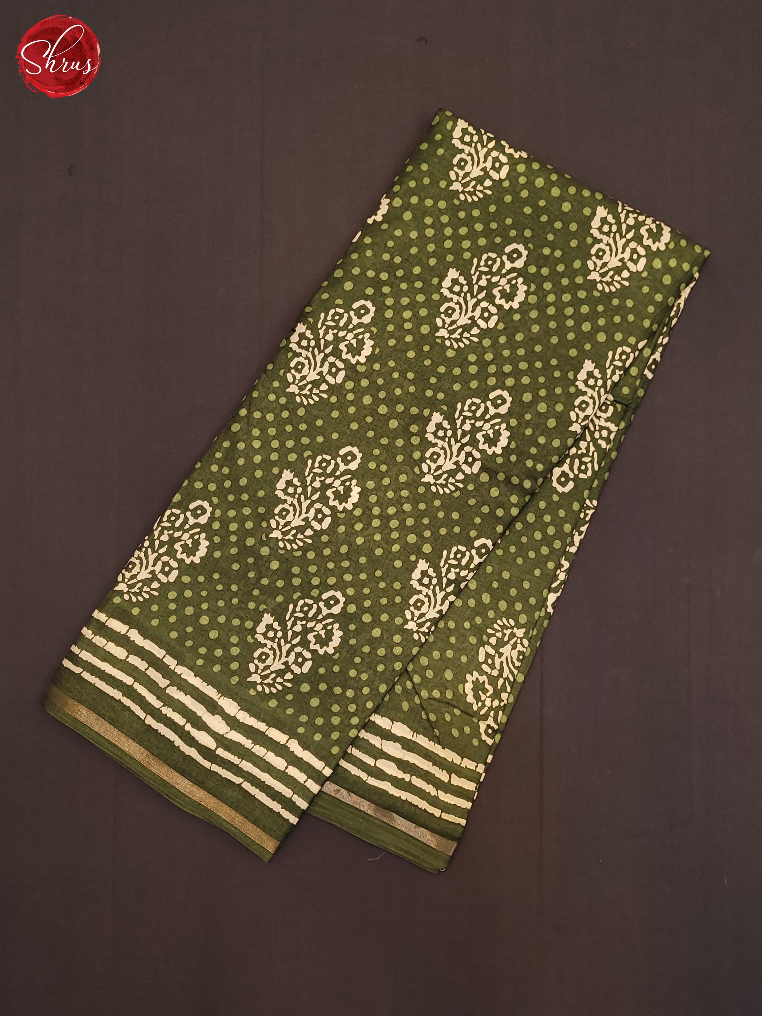 Green(Single Tone) - Semi Crepe Saree - Shop on ShrusEternity.com