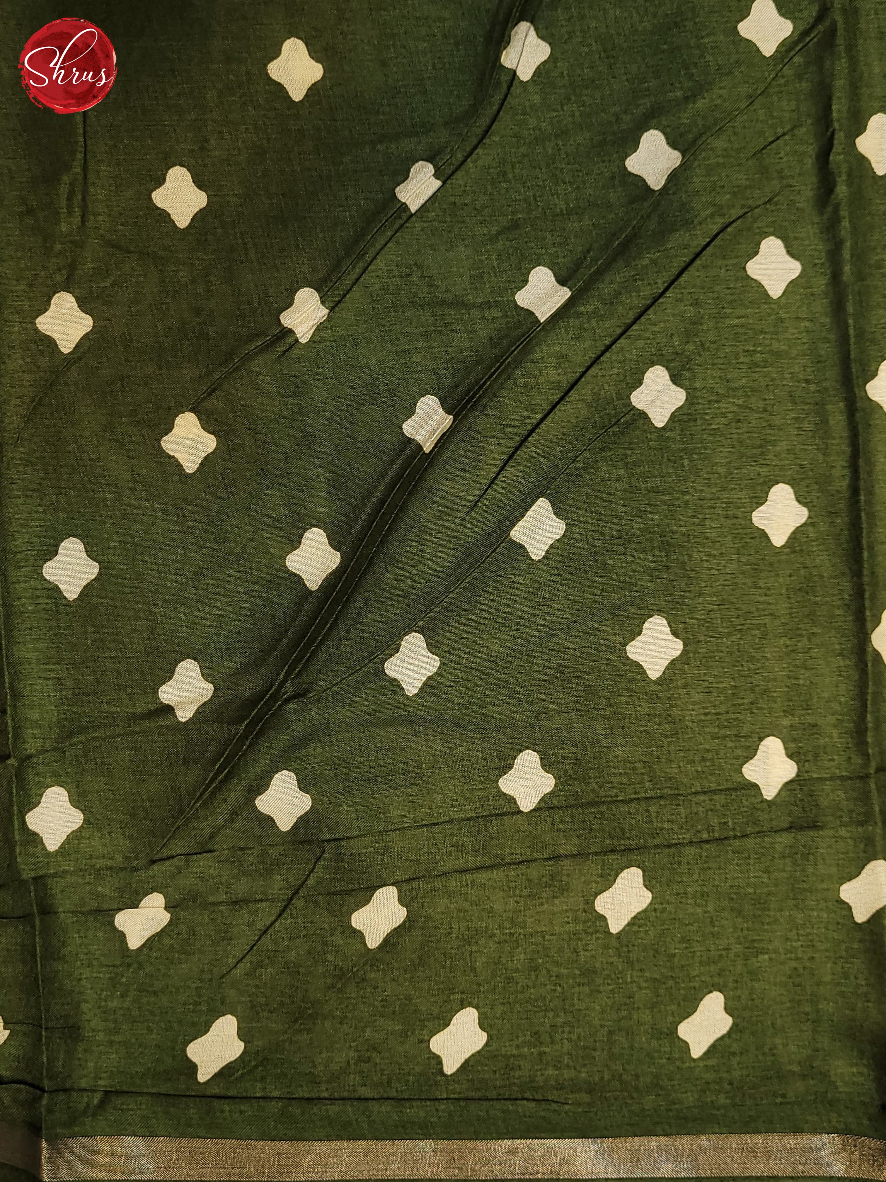 Green(Single Tone) - Semi Crepe Saree - Shop on ShrusEternity.com